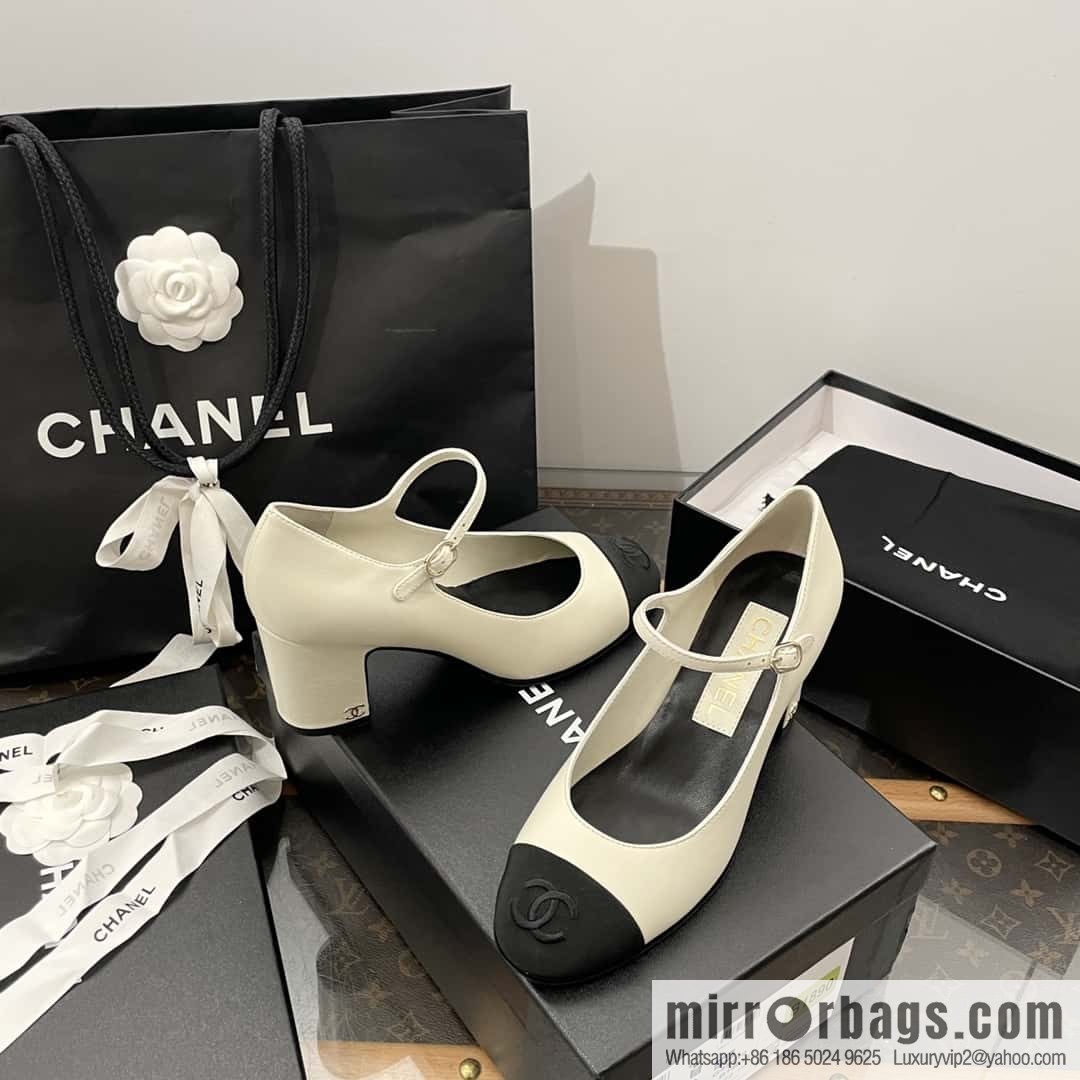 CHANEL Xiaoxiang thick heel Mary Jane high heels