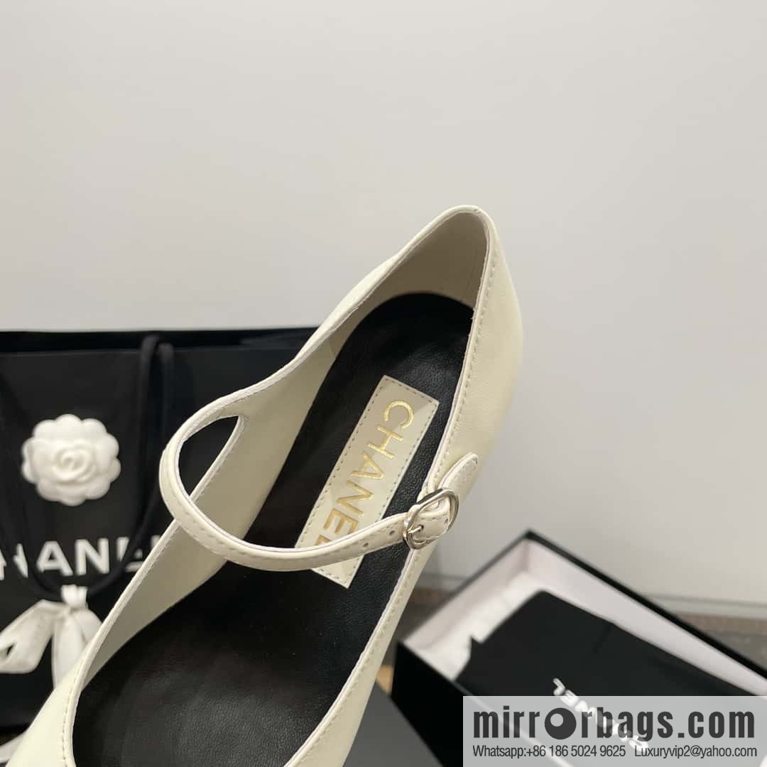 CHANEL Xiaoxiang thick heel Mary Jane high heels