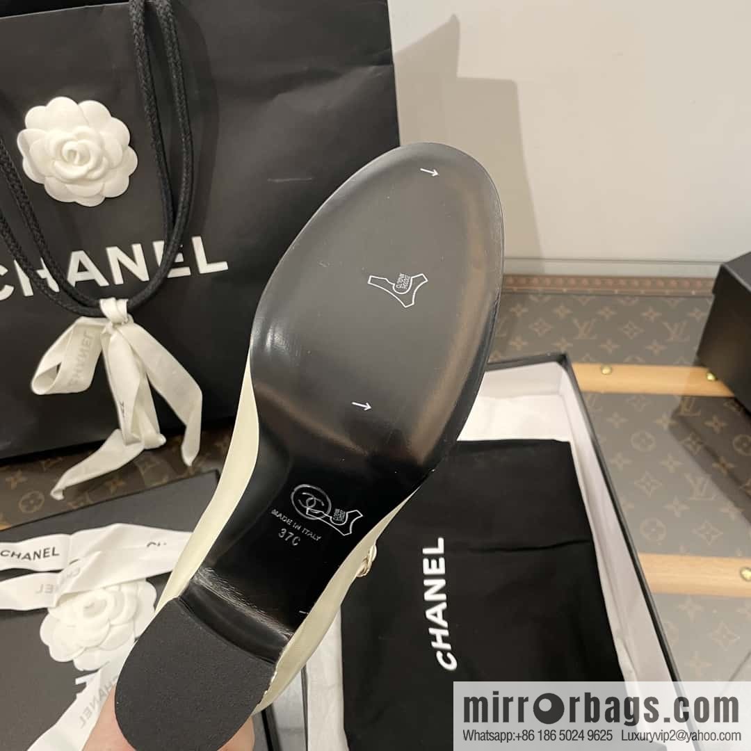 CHANEL Xiaoxiang thick heel Mary Jane high heels