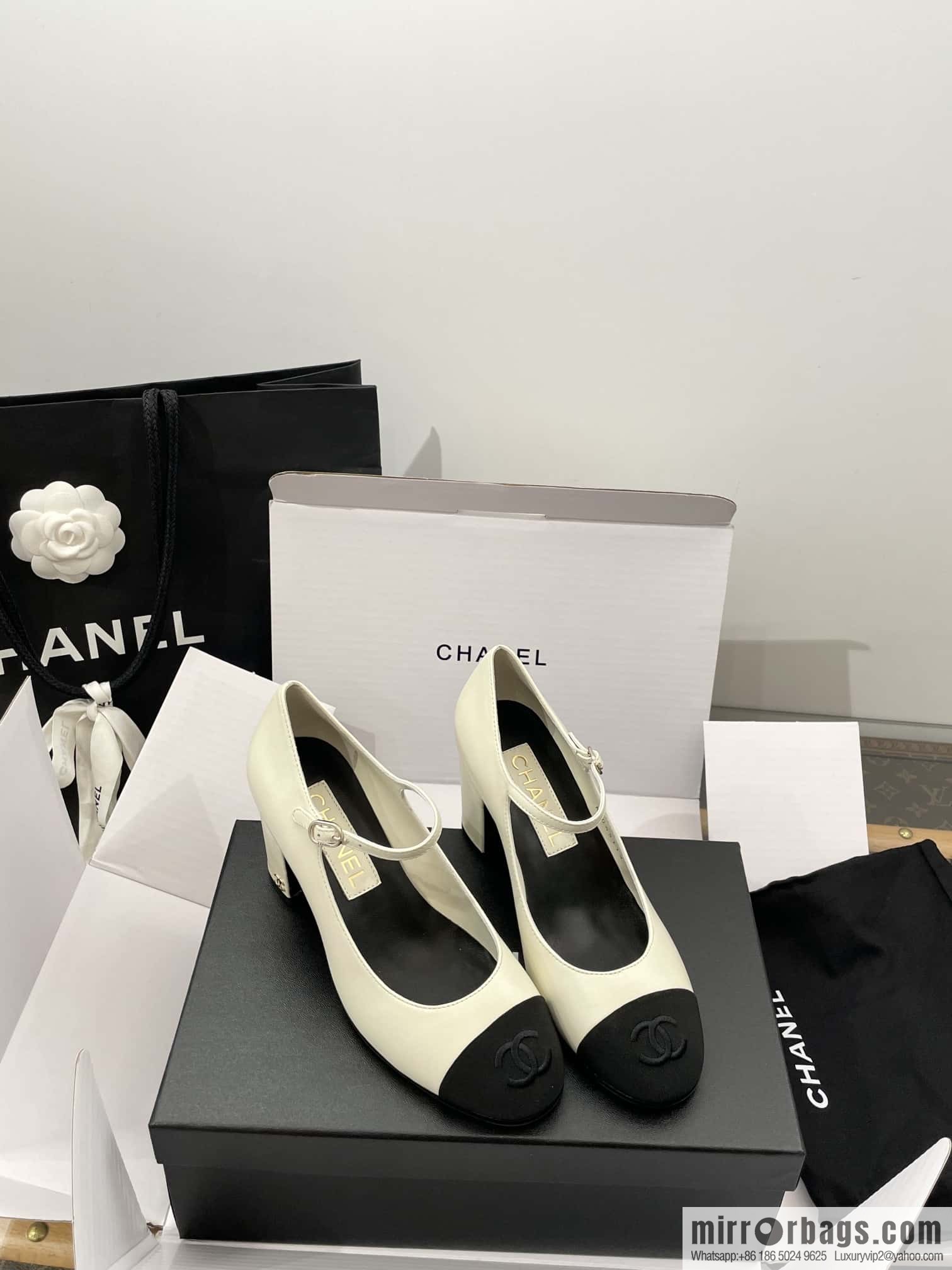 CHANEL Xiaoxiang thick heel Mary Jane high heels