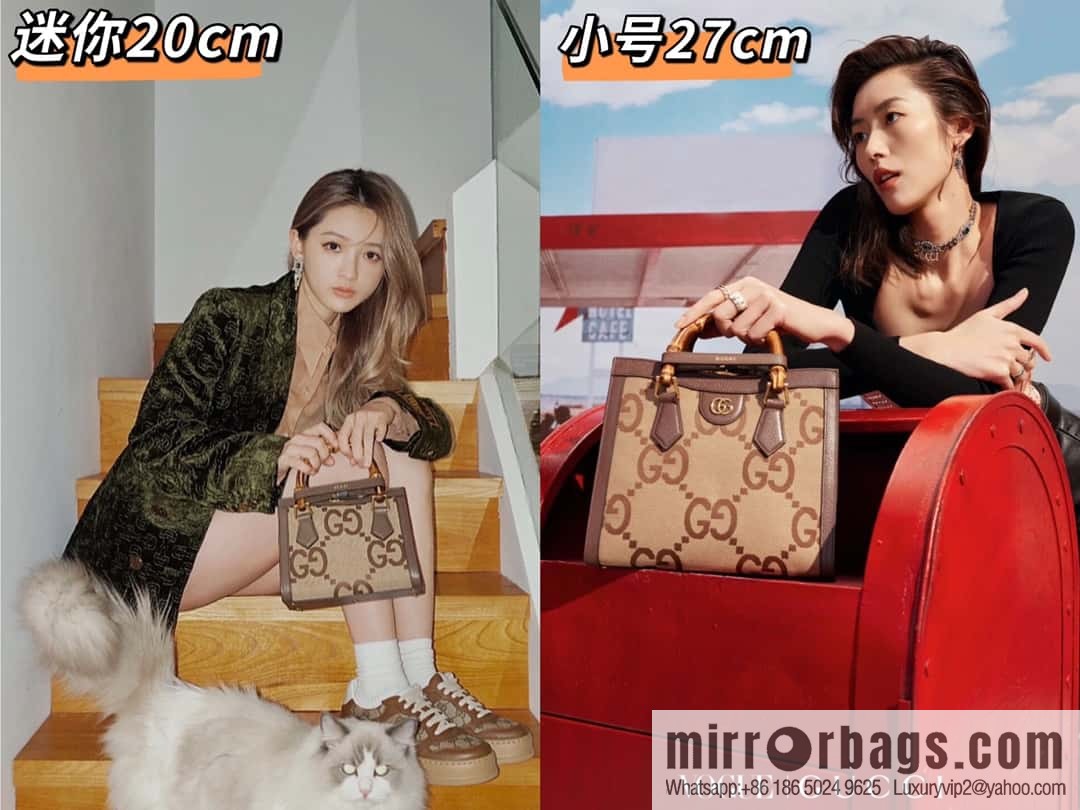 GUCCI Gucc1 Diana canvas tote bag 660195