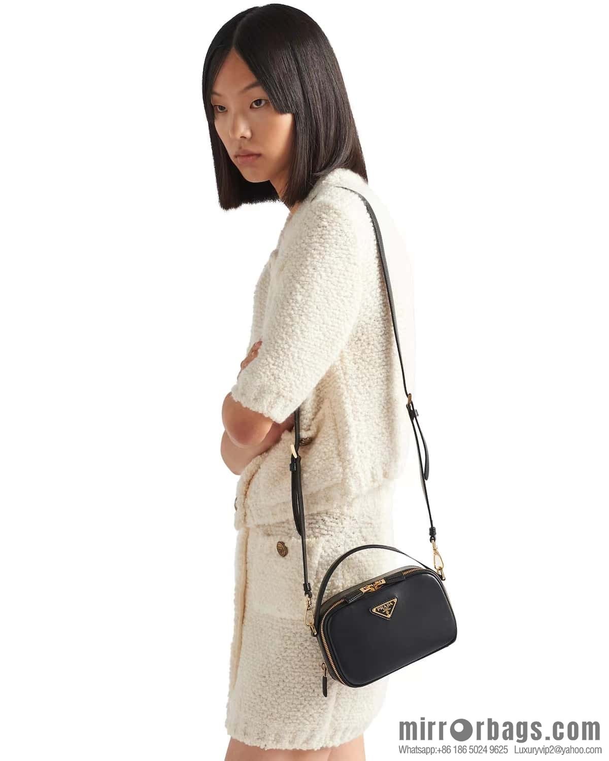 PRADA new mini handbag 1BH203 black