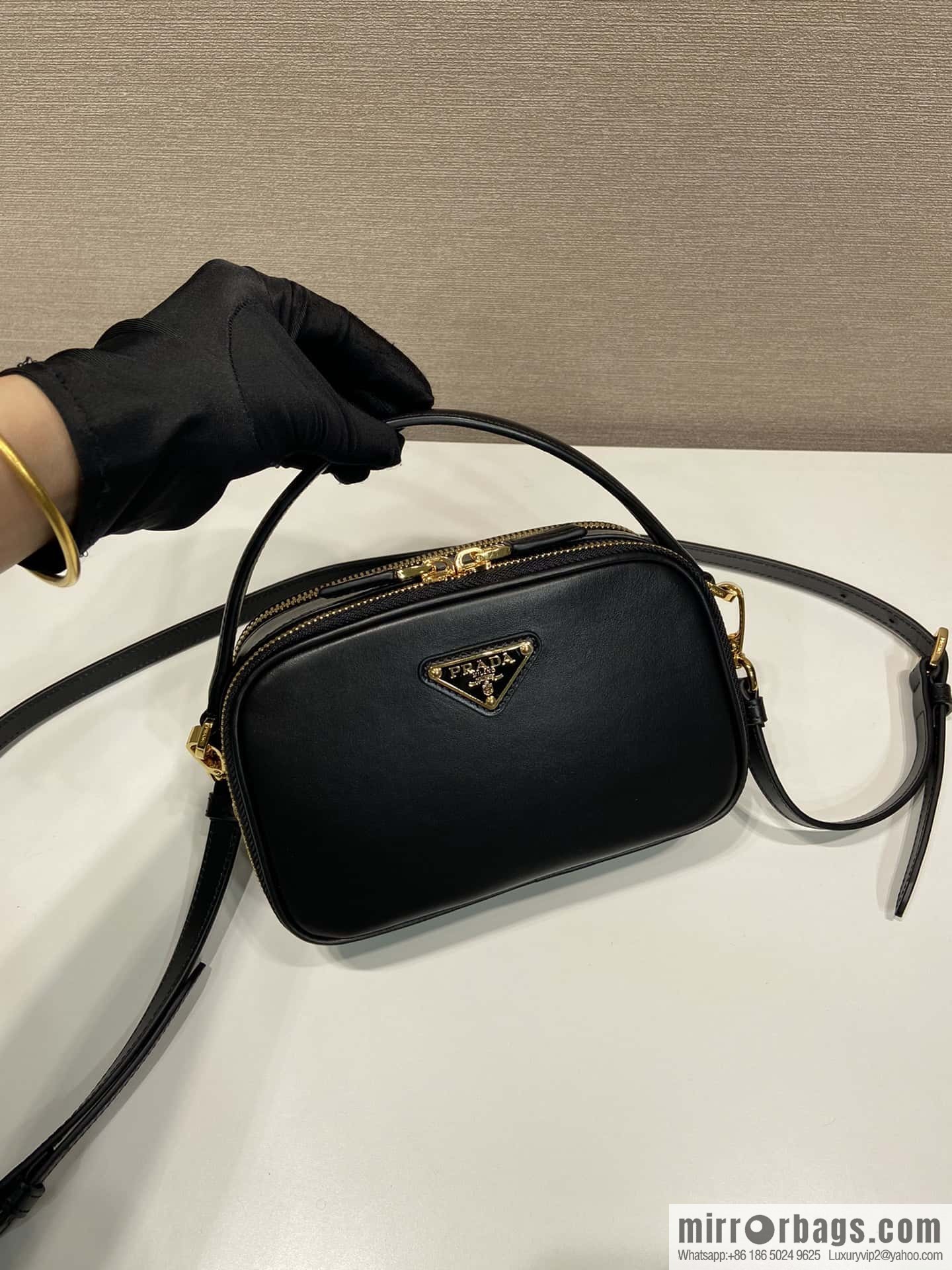 PRADA new mini handbag 1BH203 black