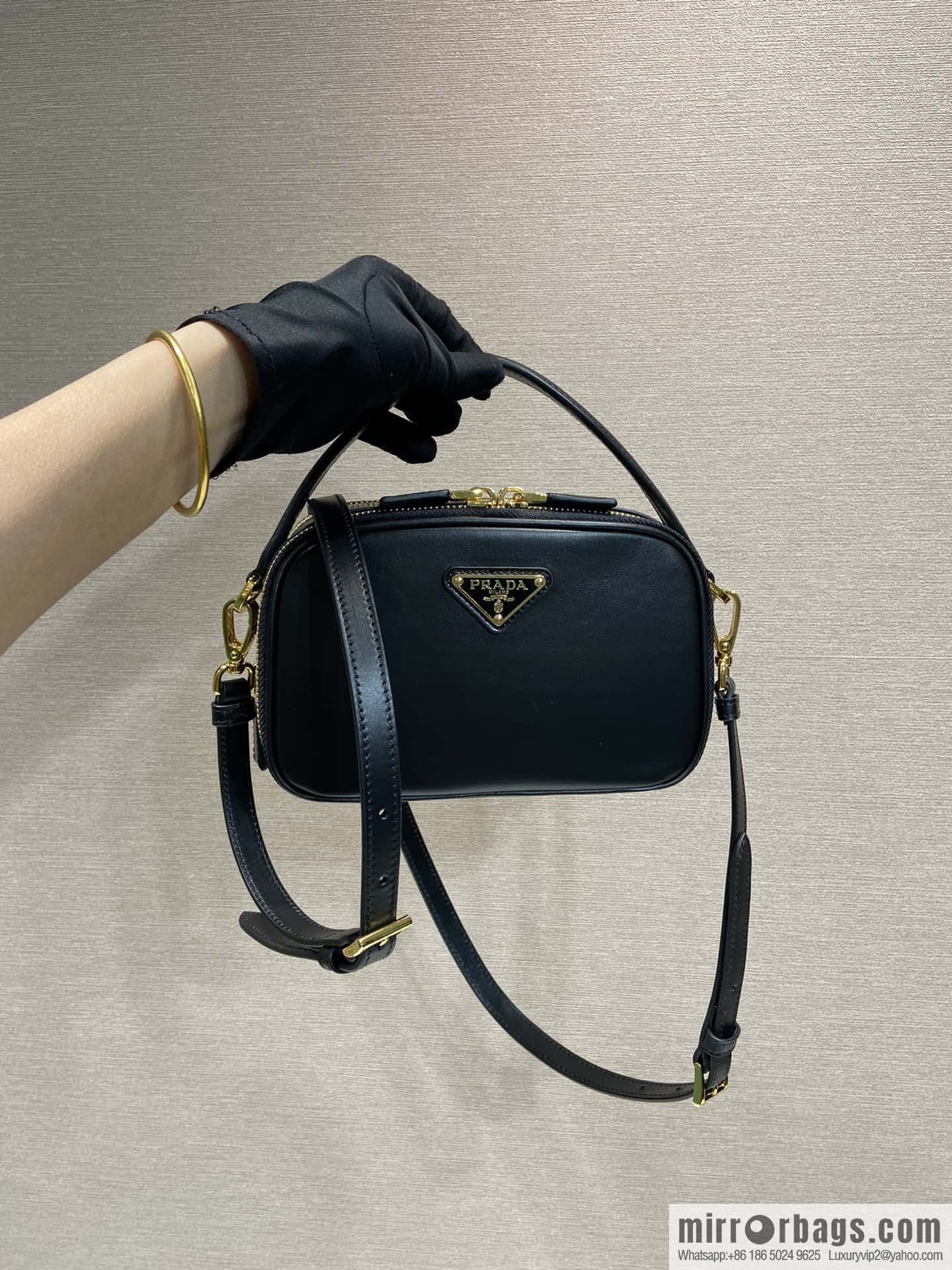 PRADA new mini handbag 1BH203 black
