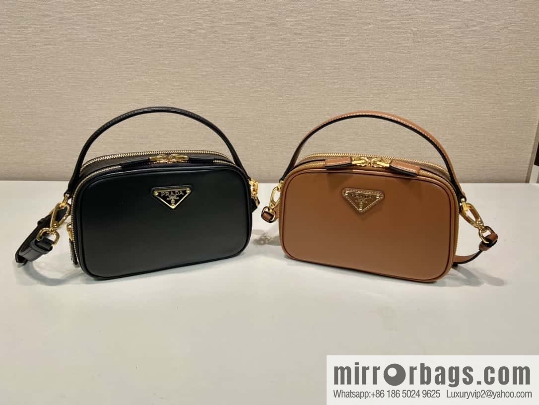 PRADA new mini handbag 1BH203 caramel color