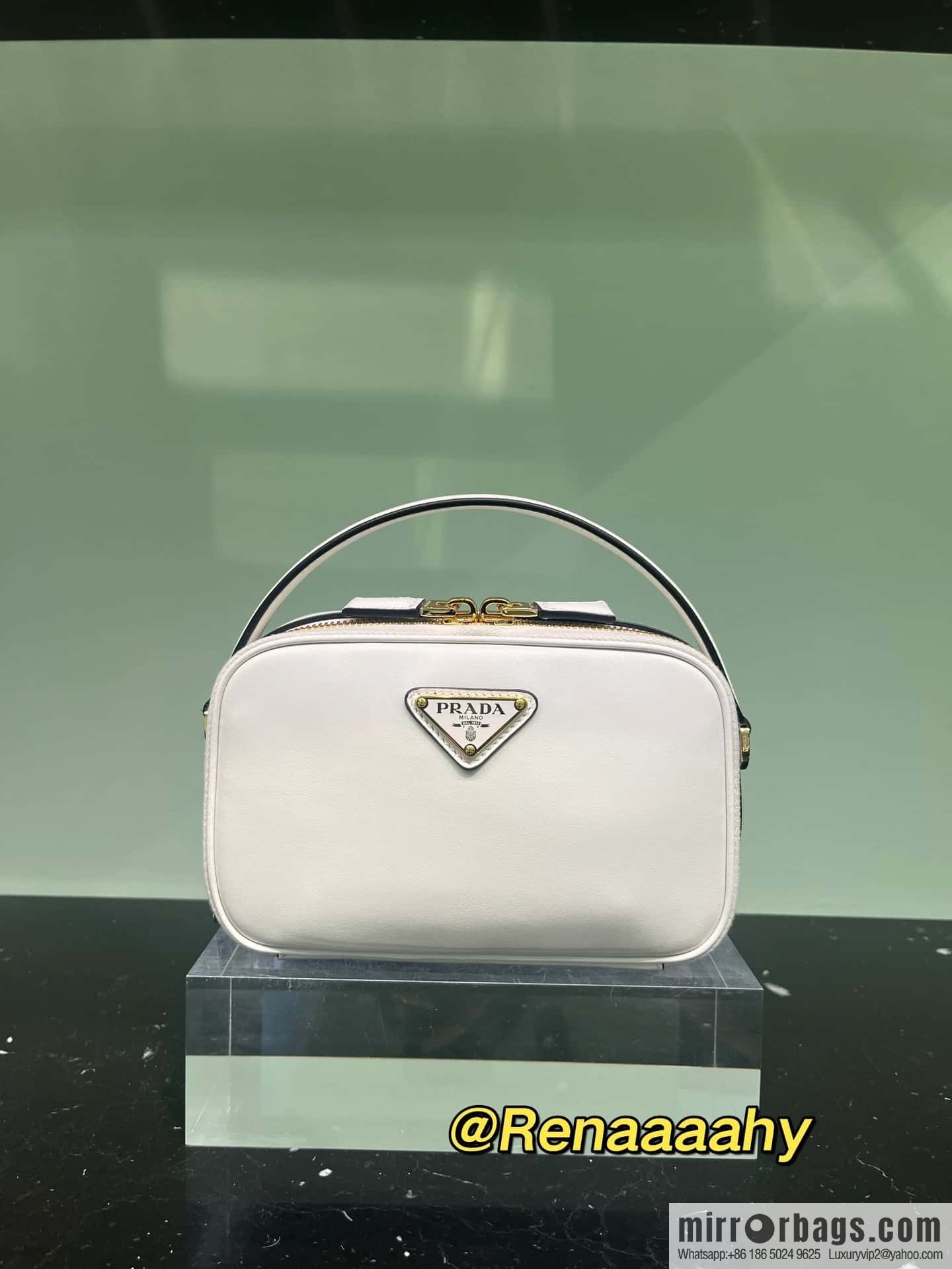 PRADA new mini handbag 1BH203 white