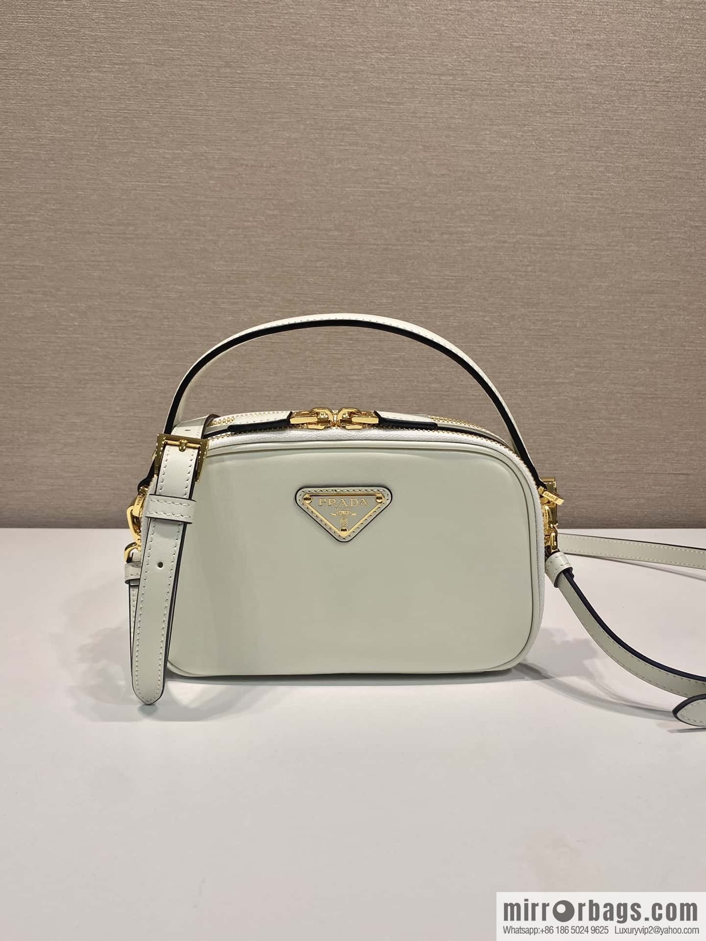PRADA new mini handbag 1BH203 white