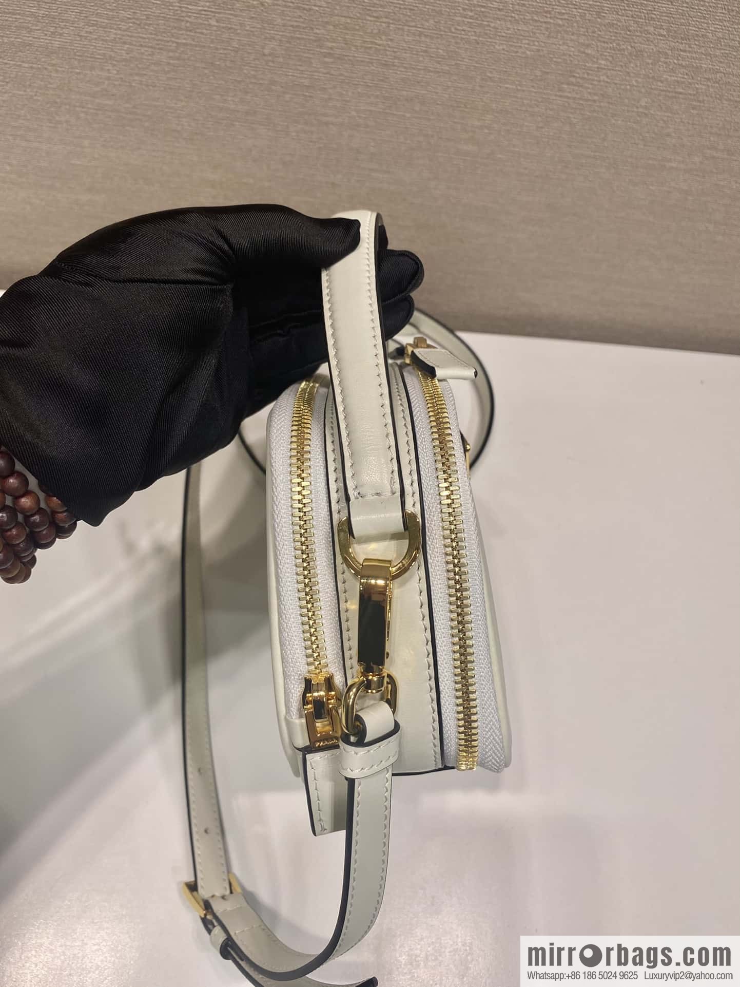 PRADA new mini handbag 1BH203 white