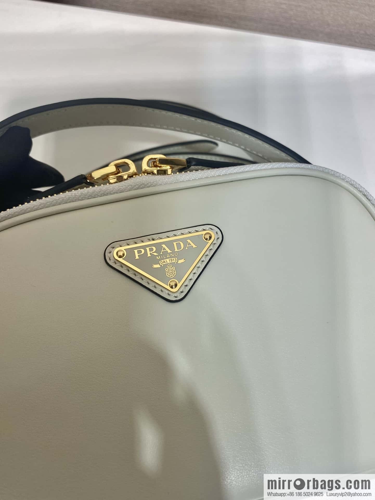 PRADA new mini handbag 1BH203 white