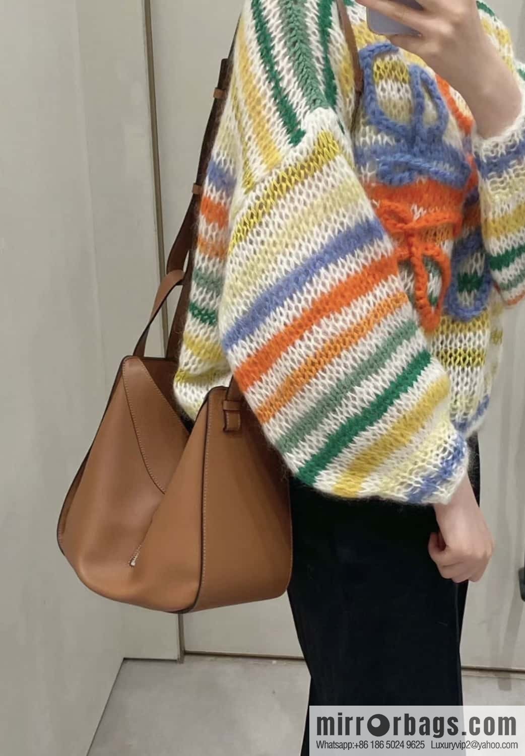 LOEWE Hammock bag 0216 small caramel color