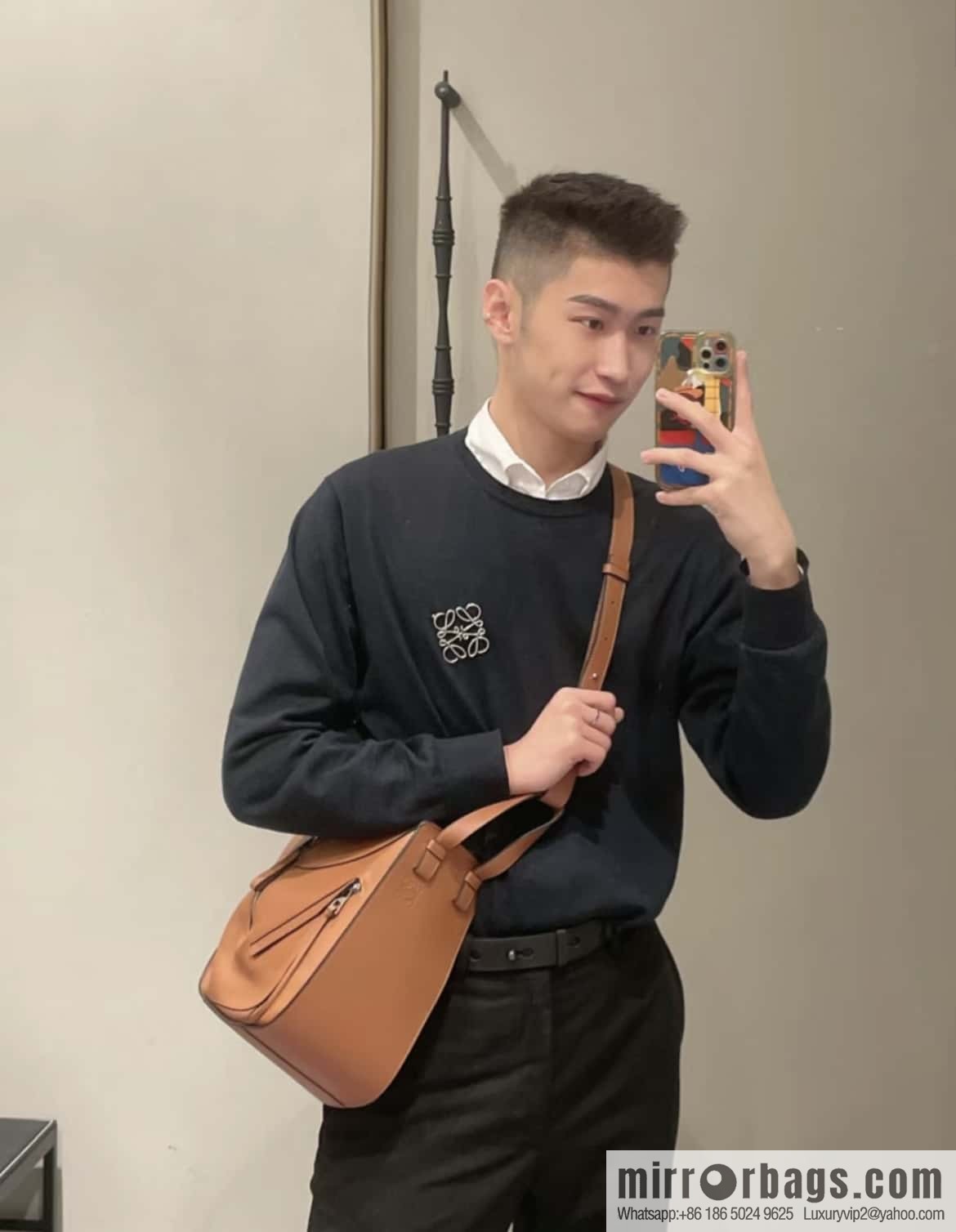 LOEWE Hammock bag 0216 small caramel color