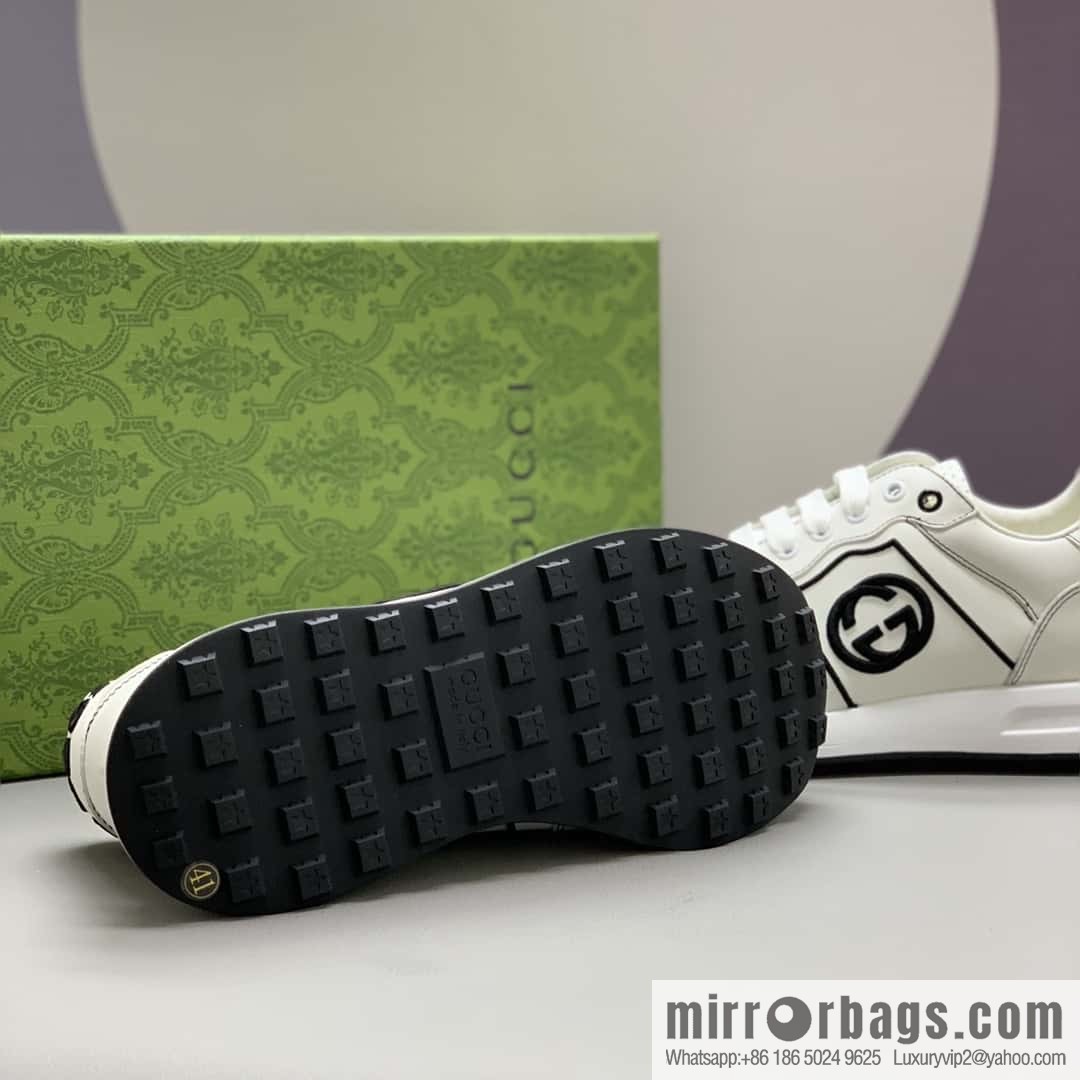 GUCCI embroidered logo men's sports and leisure shoes