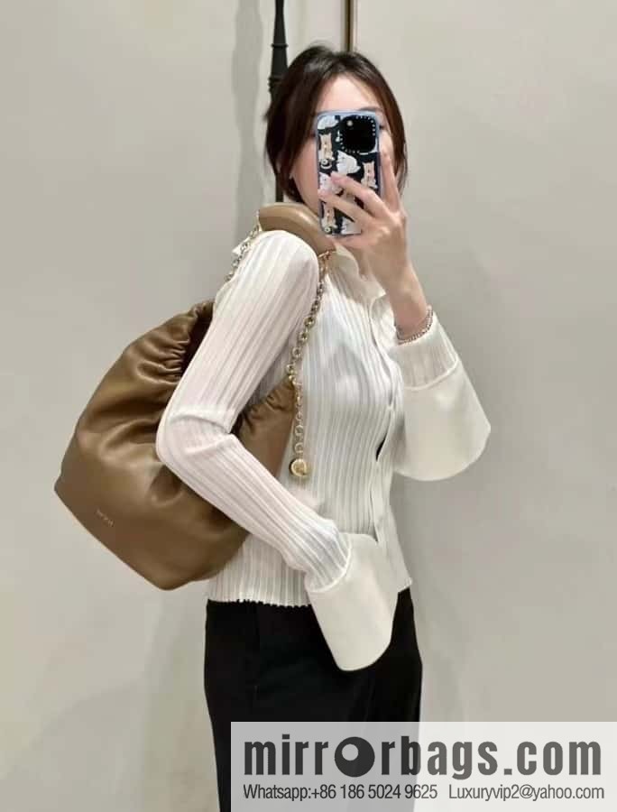 LOEWE Squeezed Underarm Bag 29.5CM Oak Brown