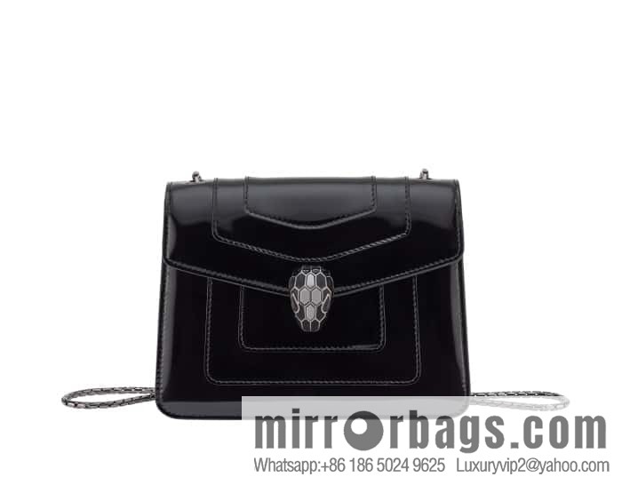 BVLGARI Bulgari SERPENTI FOREVER EAST-WEST series small shoulder bag 61879 black 20CM