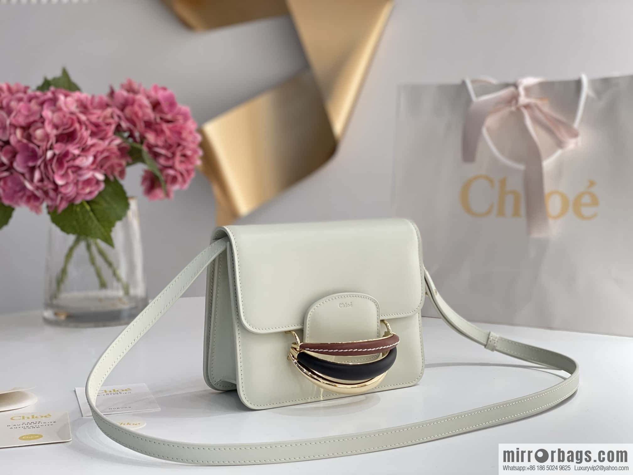 Chloe Kattie bracelet bag, white