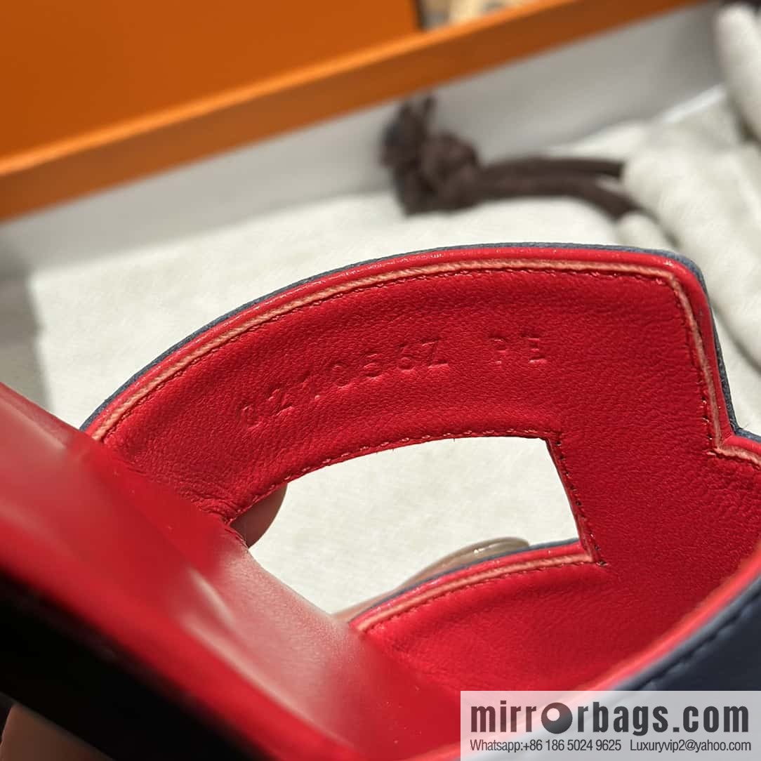 Hermès leather outsole H slippers