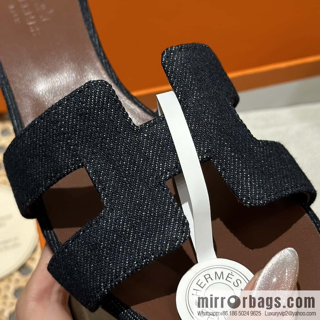 Hermès denim high heels