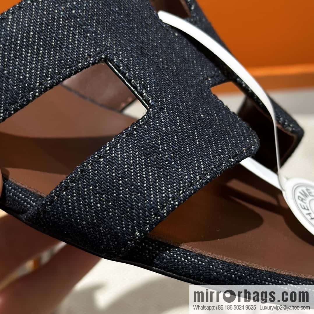 Hermès denim high heels