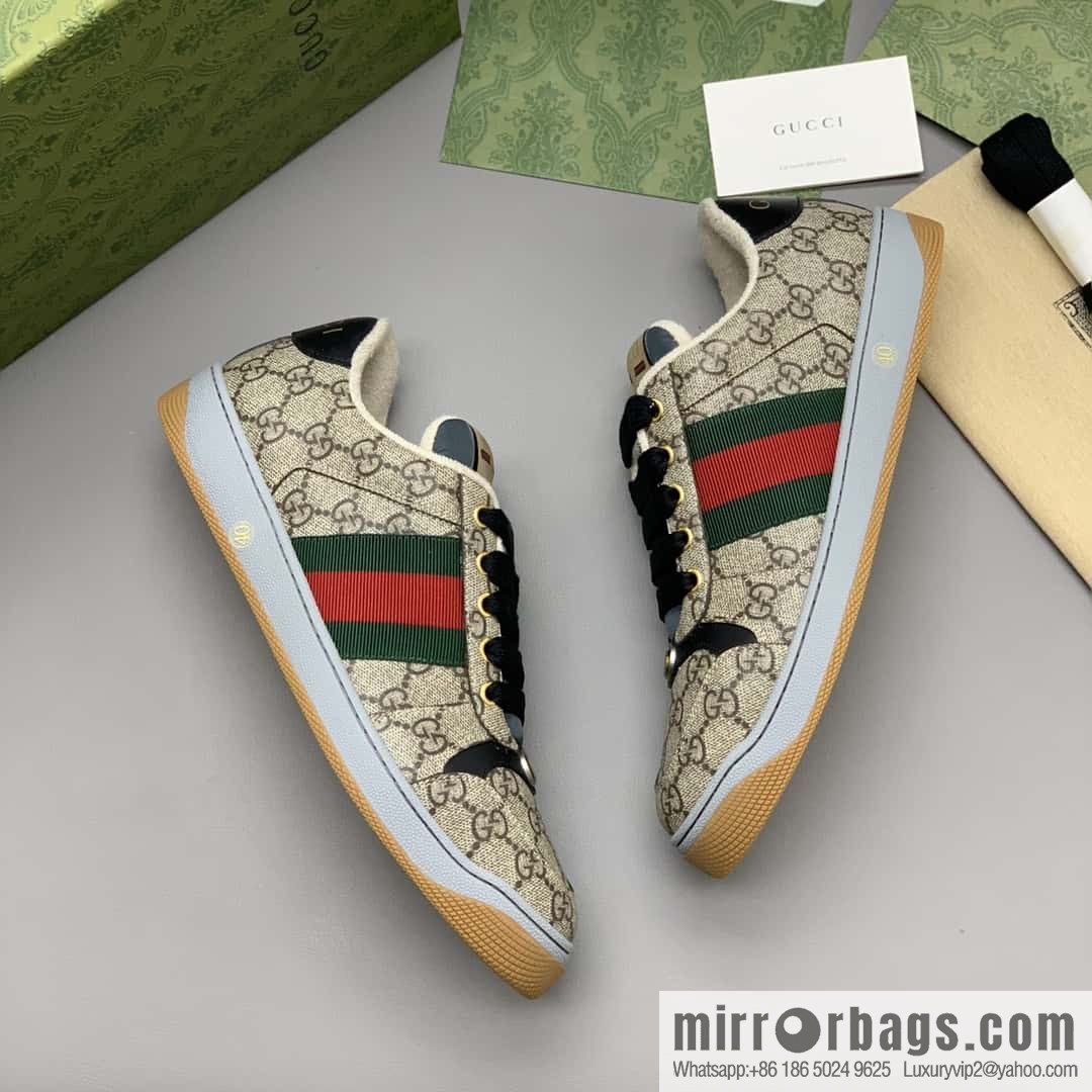 GUCCI latest color scheme G couple small dirty shoes