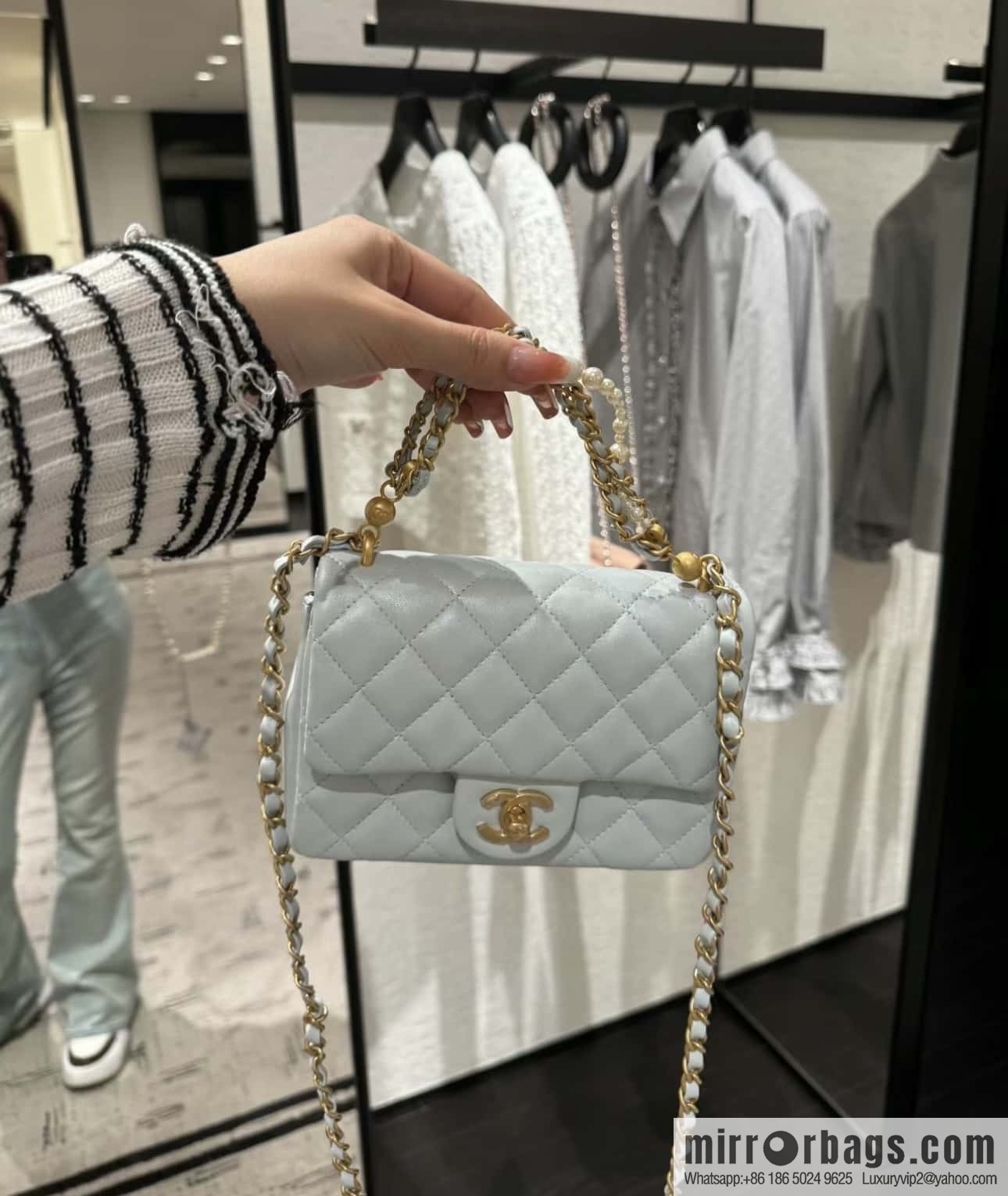 CHANEL 24P Spring and Summer Preview Series Limited Edition Pearl Square Fatty AS4385