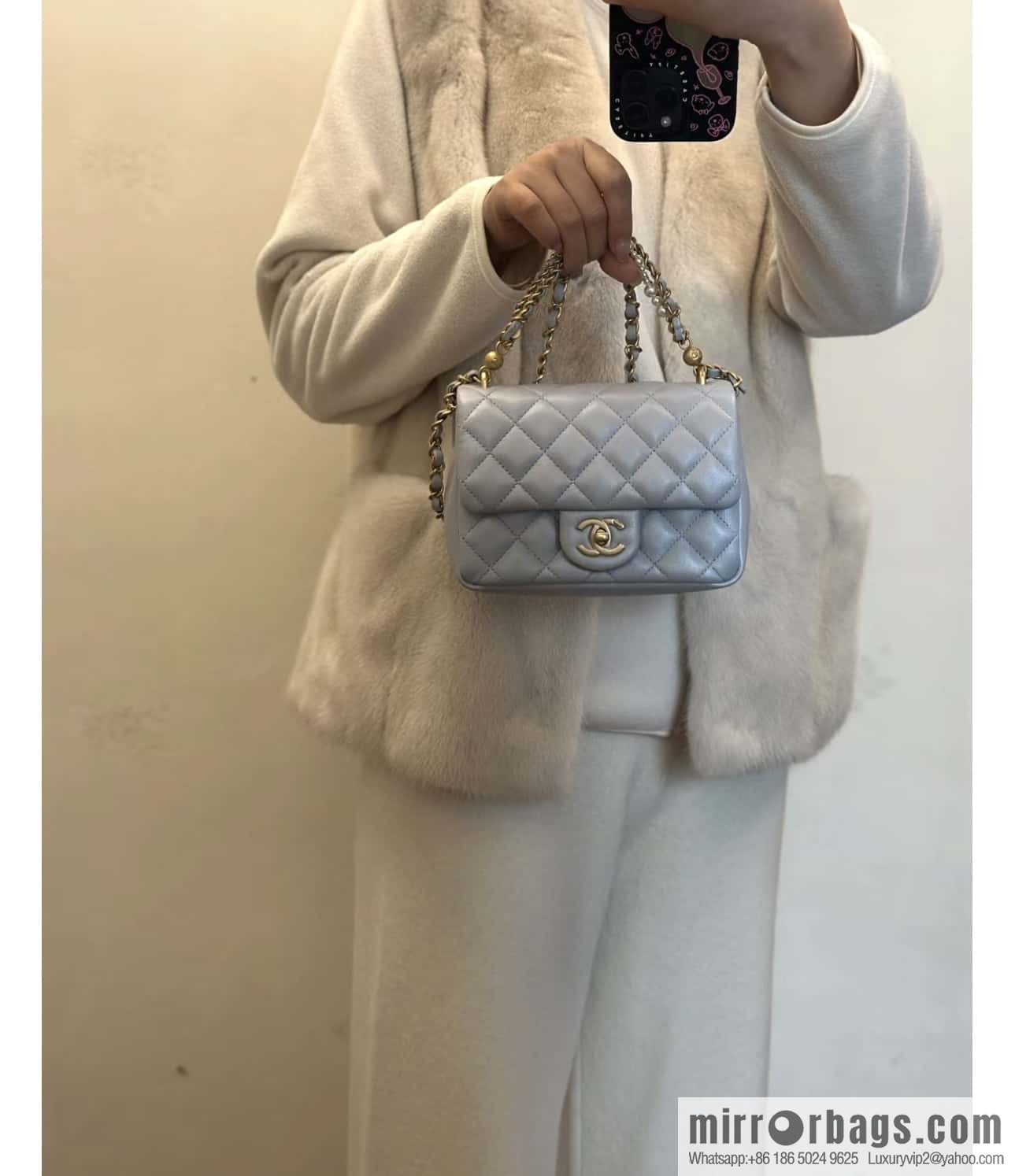 CHANEL 24P Spring and Summer Preview Series Limited Edition Pearl Square Fatty AS4385