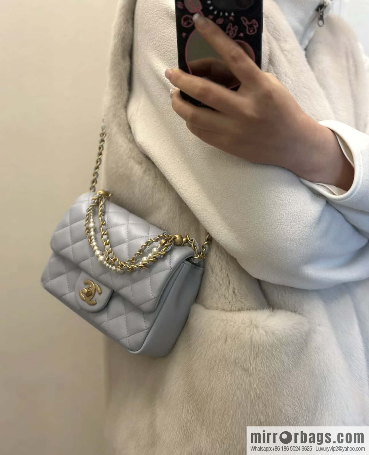 CHANEL 24P Spring and Summer Preview Series Limited Edition Pearl Square Fatty AS4385