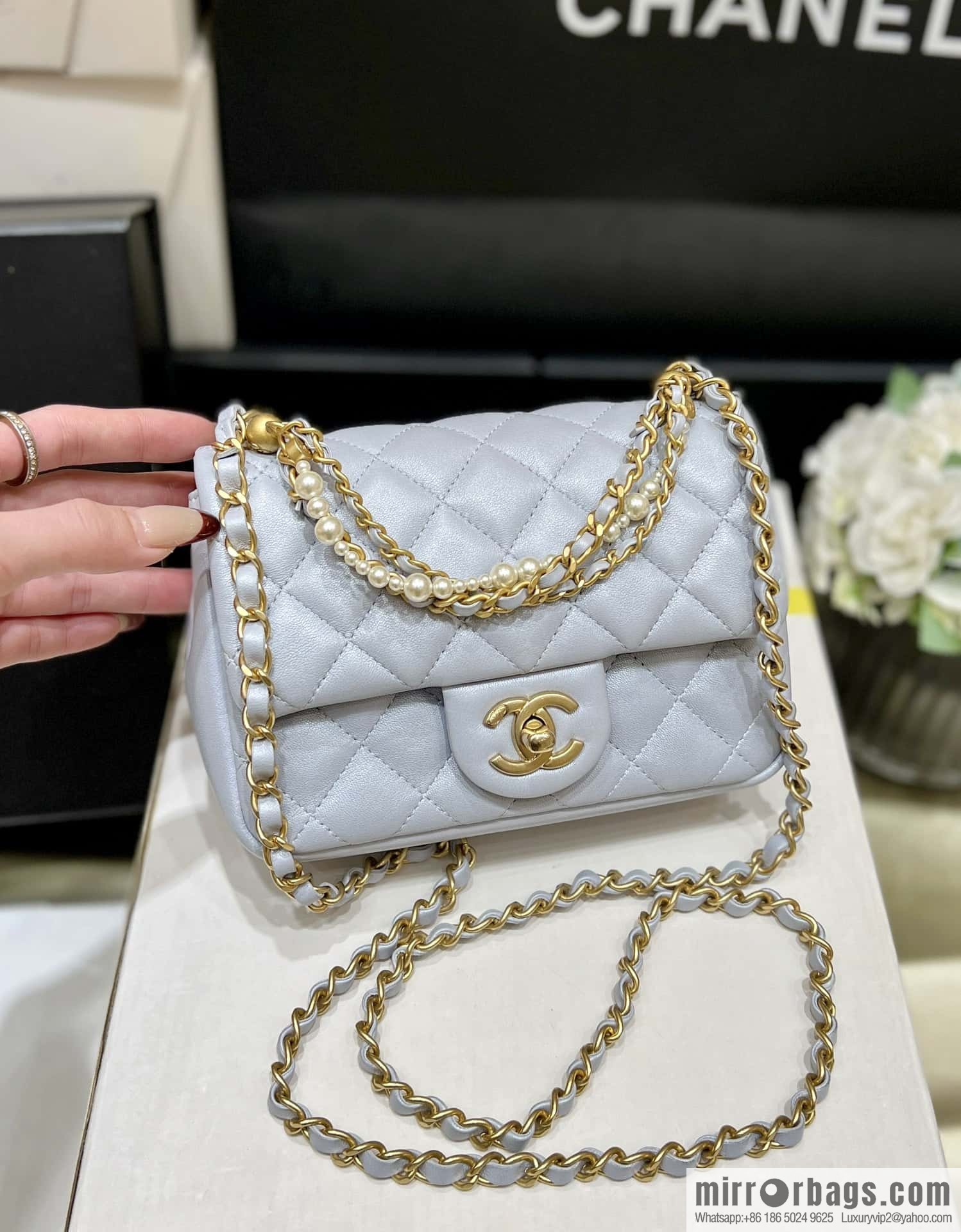 CHANEL 24P Spring and Summer Preview Series Limited Edition Pearl Square Fatty AS4385