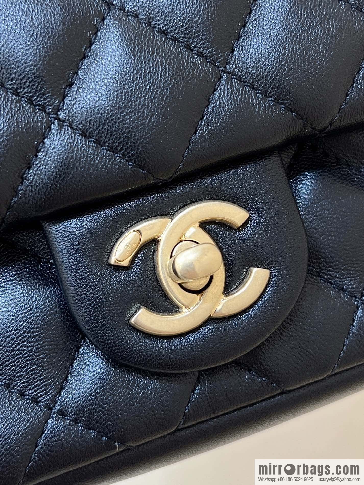 CHANEL 24P Spring and Summer Preview Series Limited Edition Pearl Square Fatty AS4385 black