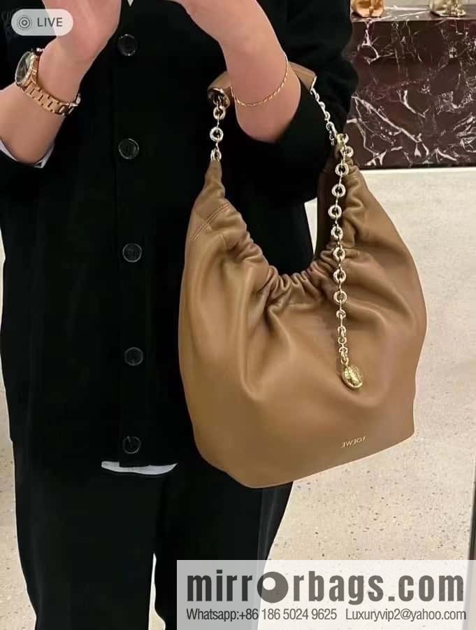 LOEWE Squeezed Underarm Bag 0701 Oak Brown 29.5CM