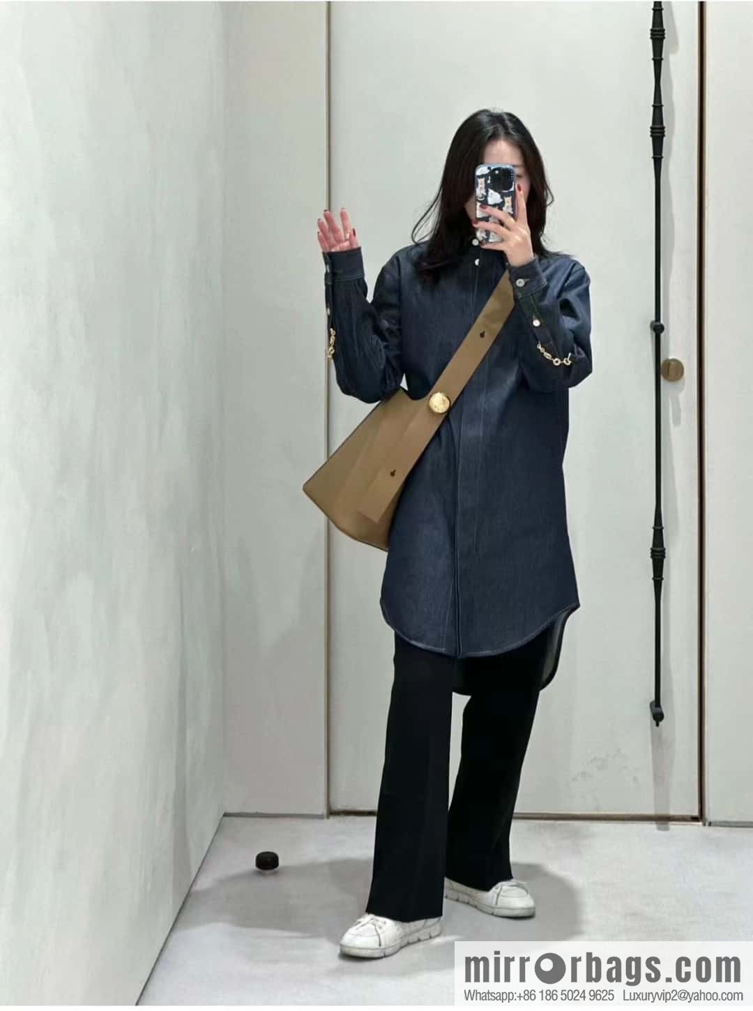 LOEWE Pebble bucket bag 0703 brown 24.5CM