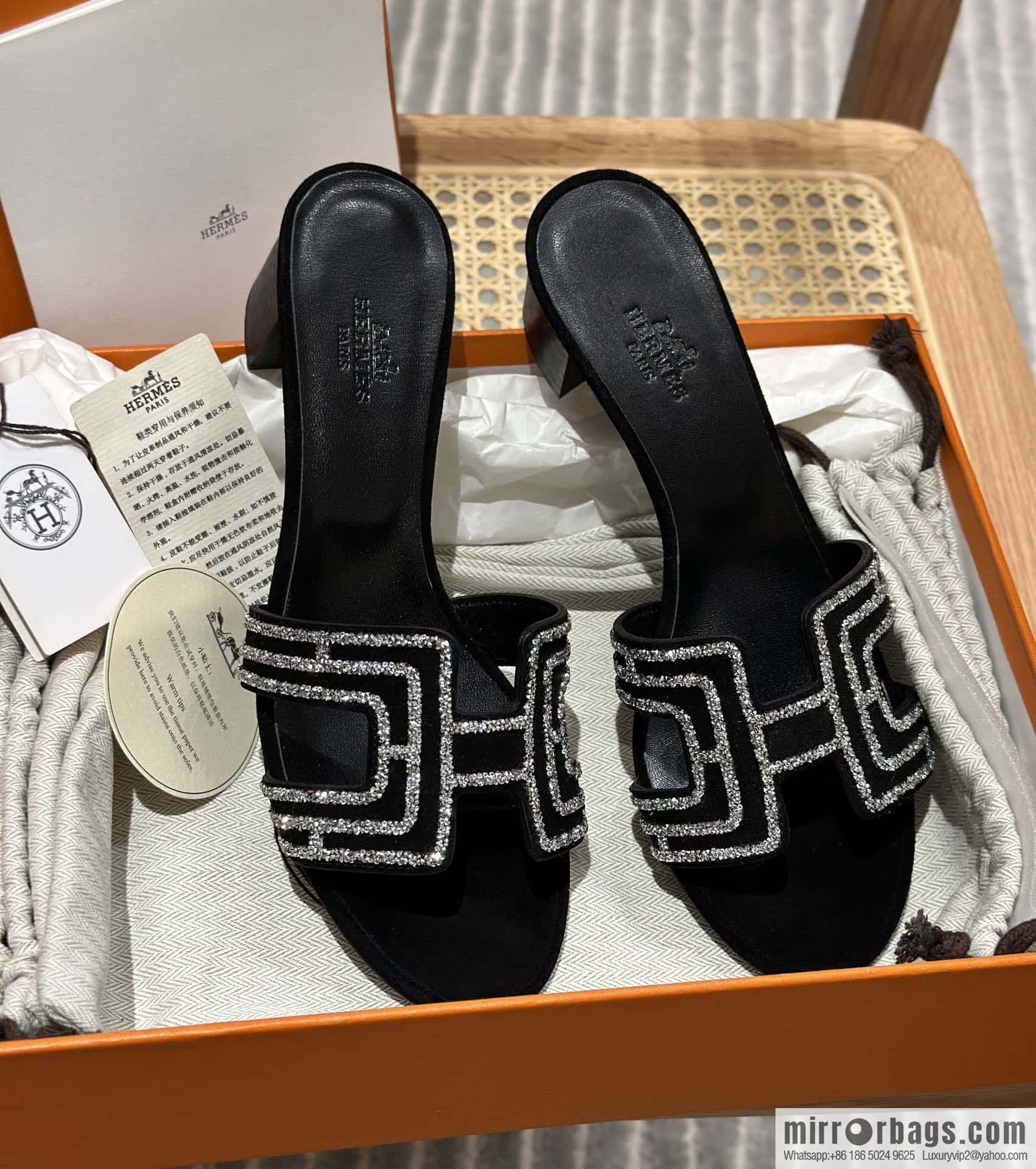Hermès 2022 spring and summer new product H brand high-heeled diamond surface model