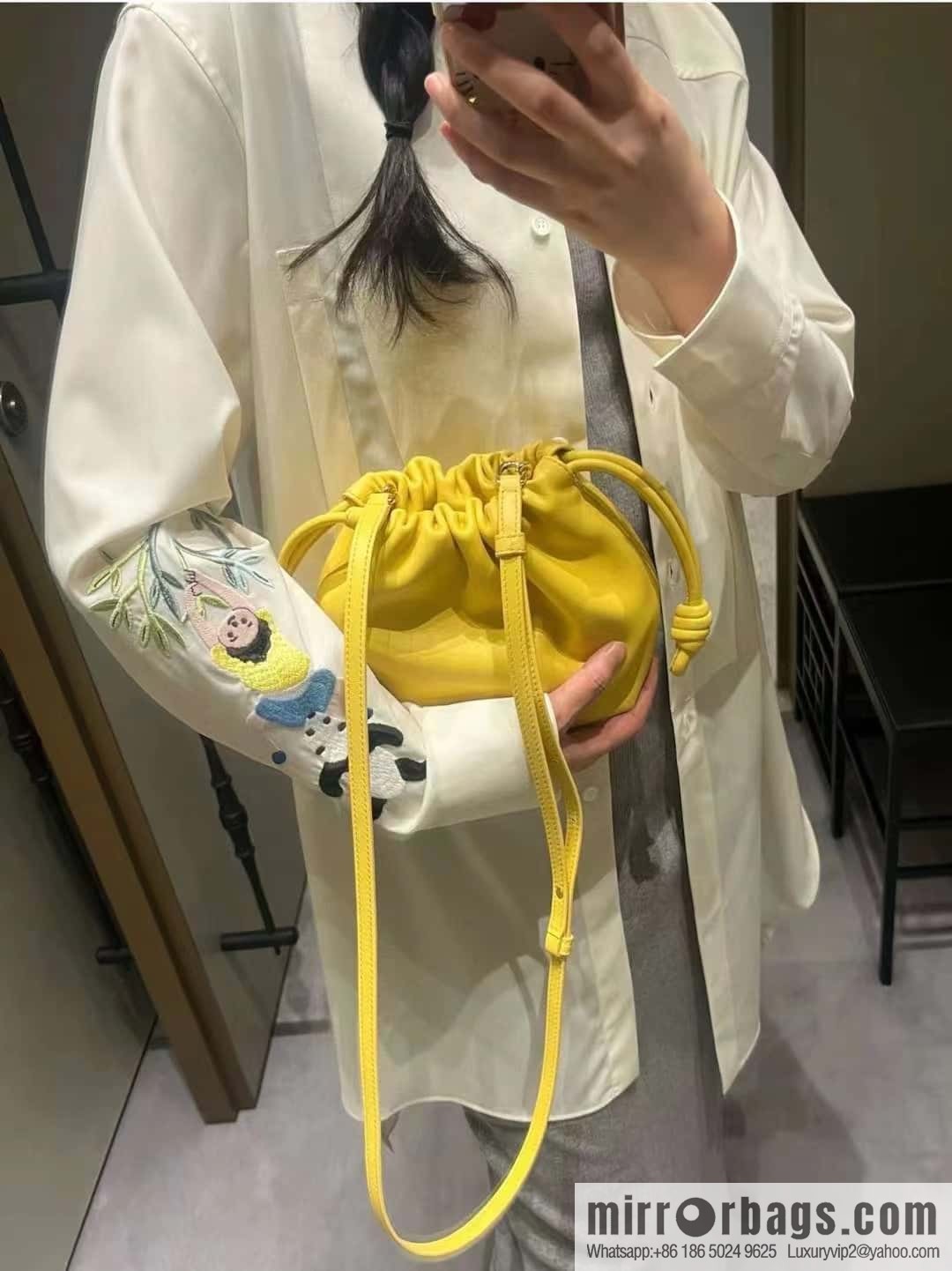LOEWE new small purse lucky bag 0805 yellow 23CM