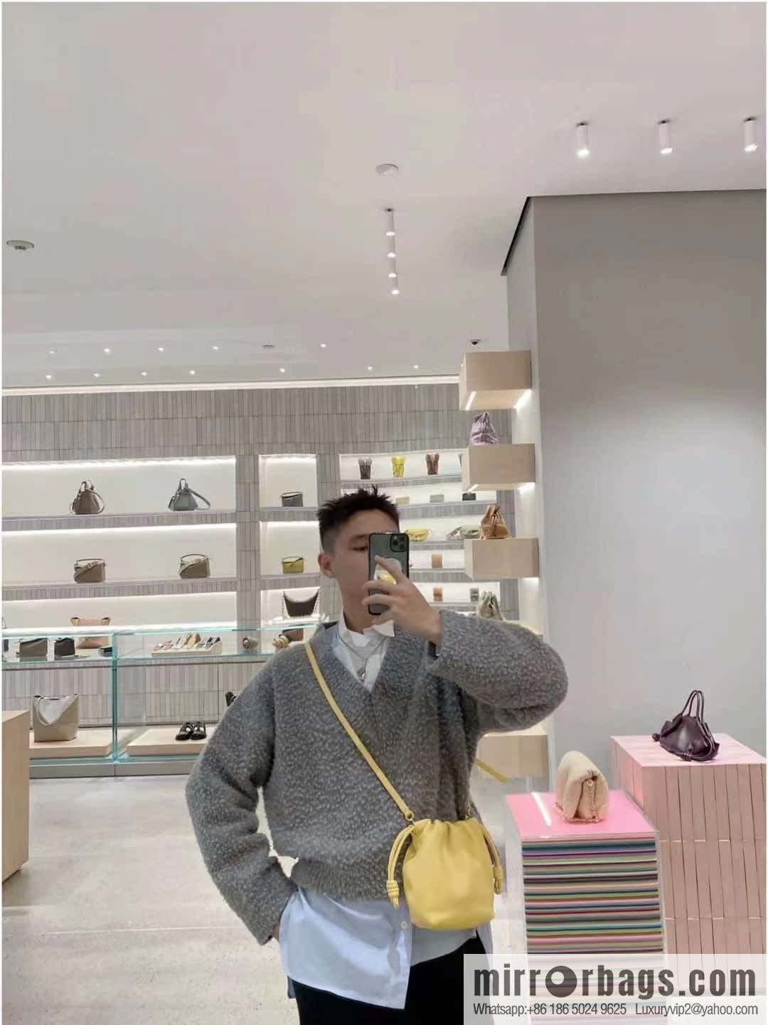 LOEWE new small purse lucky bag 0805 yellow 23CM