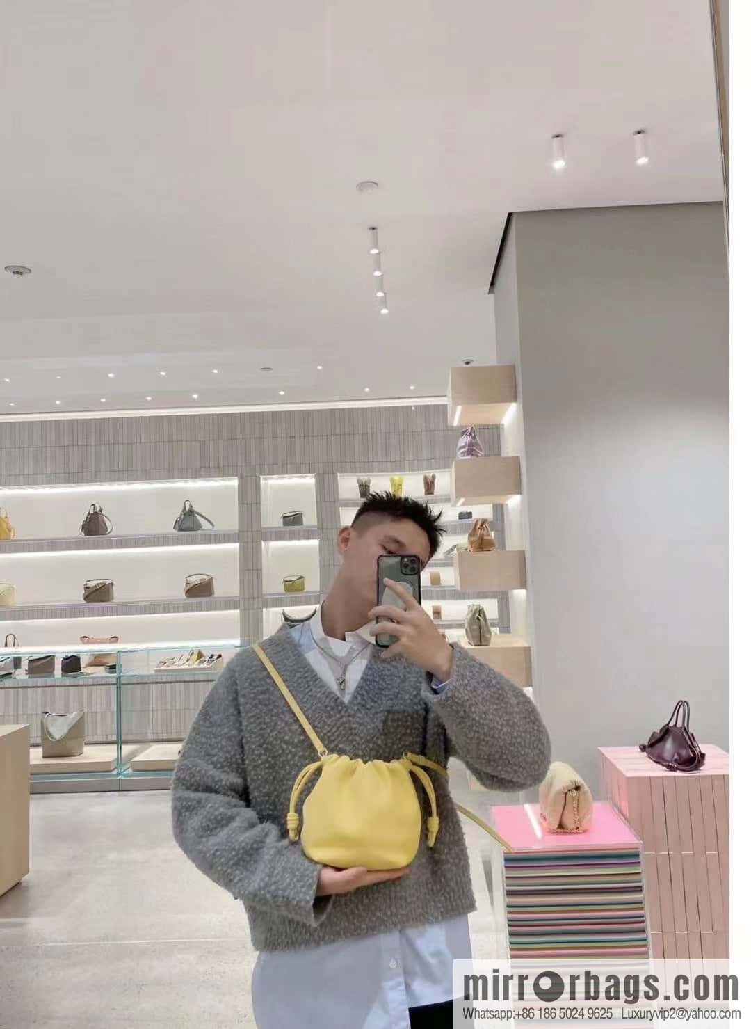 LOEWE new small purse lucky bag 0805 yellow 23CM