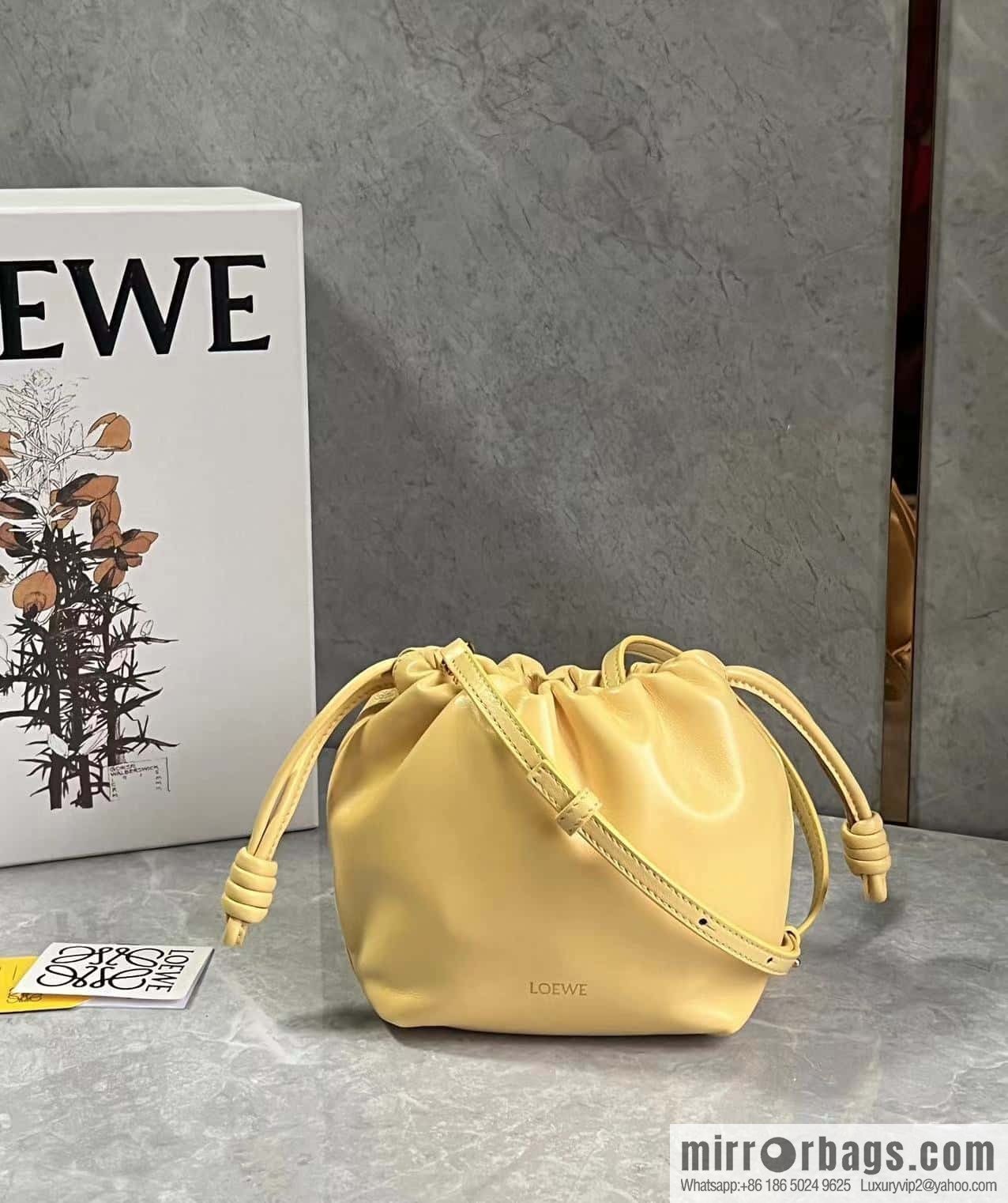 LOEWE new small purse lucky bag 0805 yellow 23CM