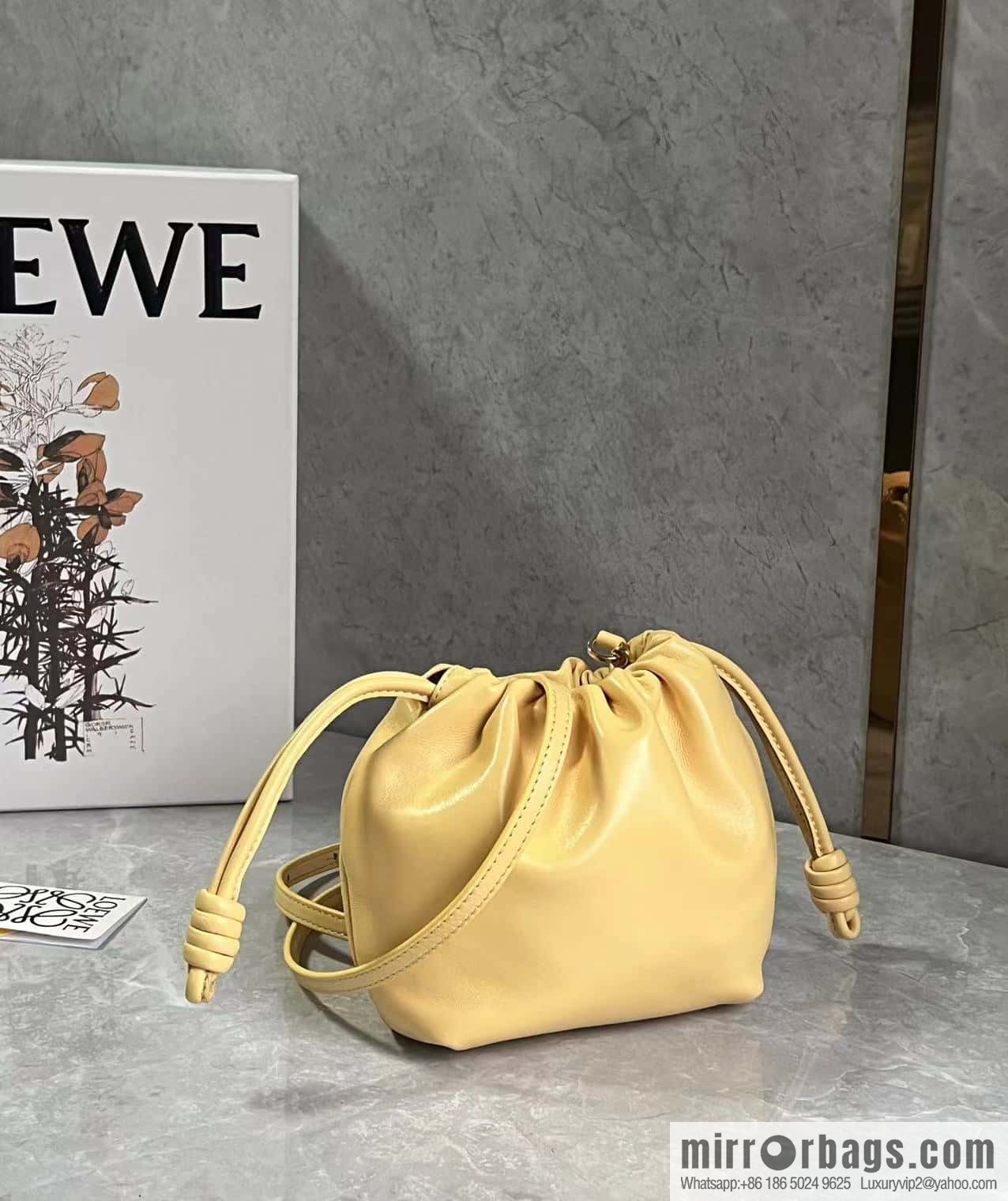 LOEWE new small purse lucky bag 0805 yellow 23CM