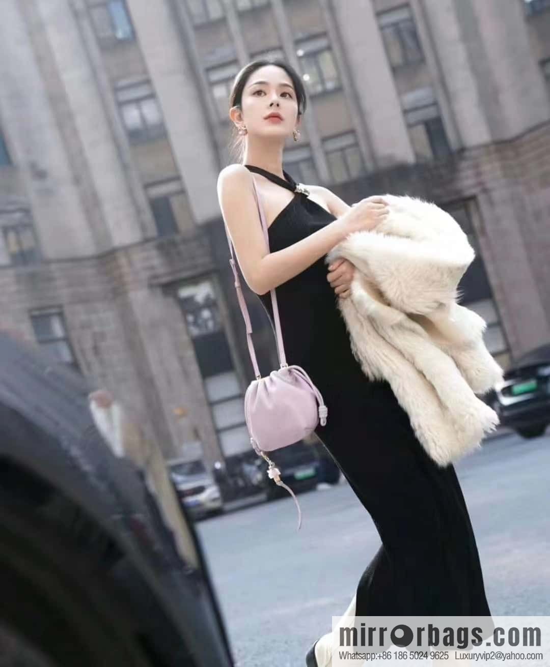LOEWE new small purse lucky bag 0805 smoked clothes purple 23CM