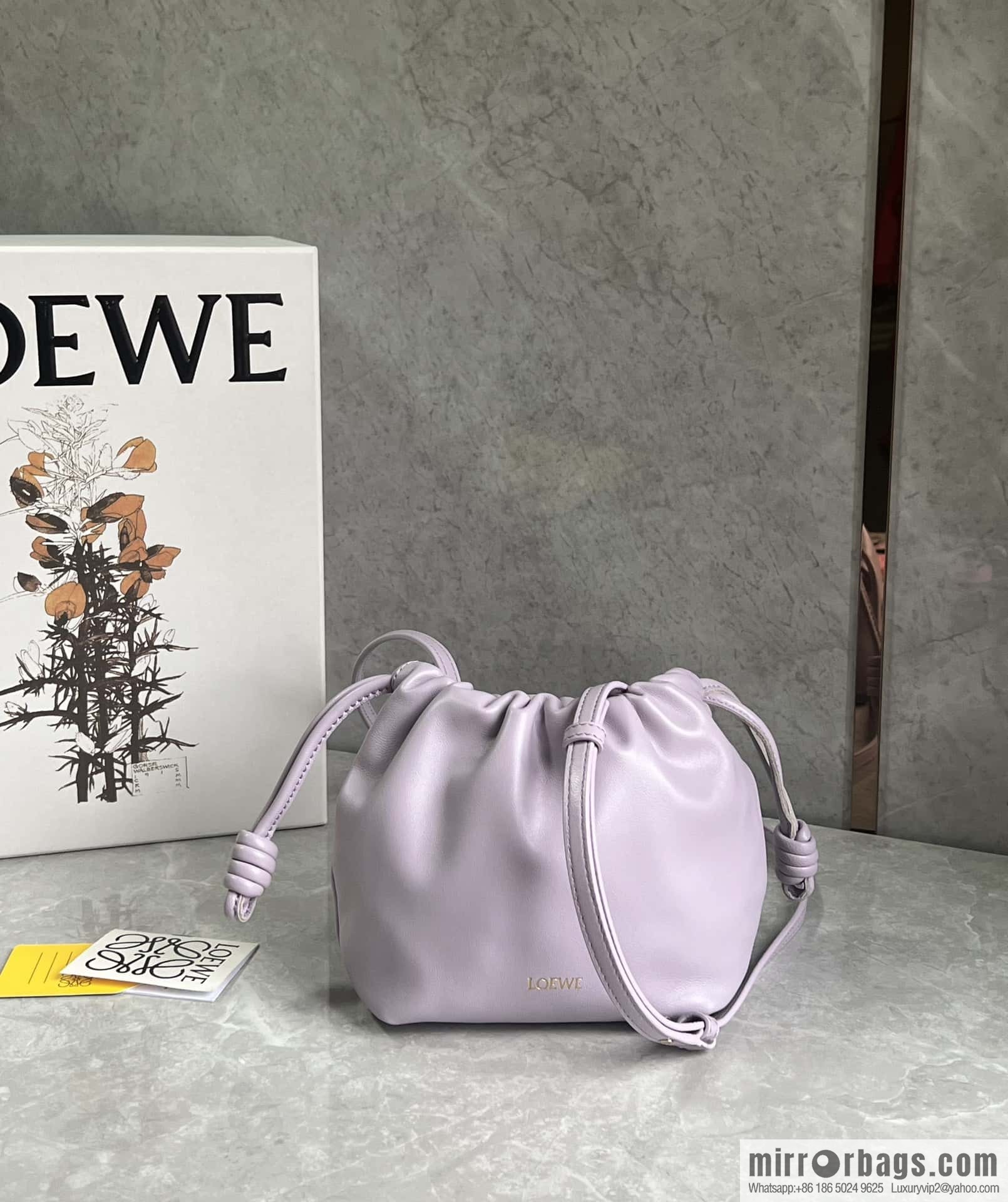 LOEWE new small purse lucky bag 0805 smoked clothes purple 23CM