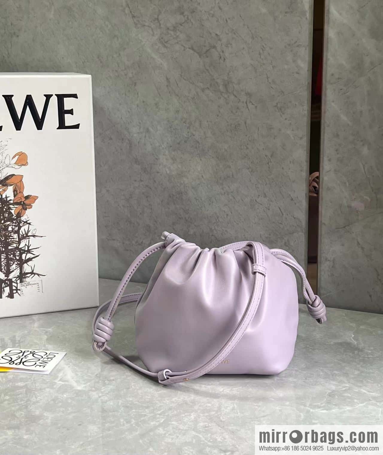 LOEWE new small purse lucky bag 0805 smoked clothes purple 23CM