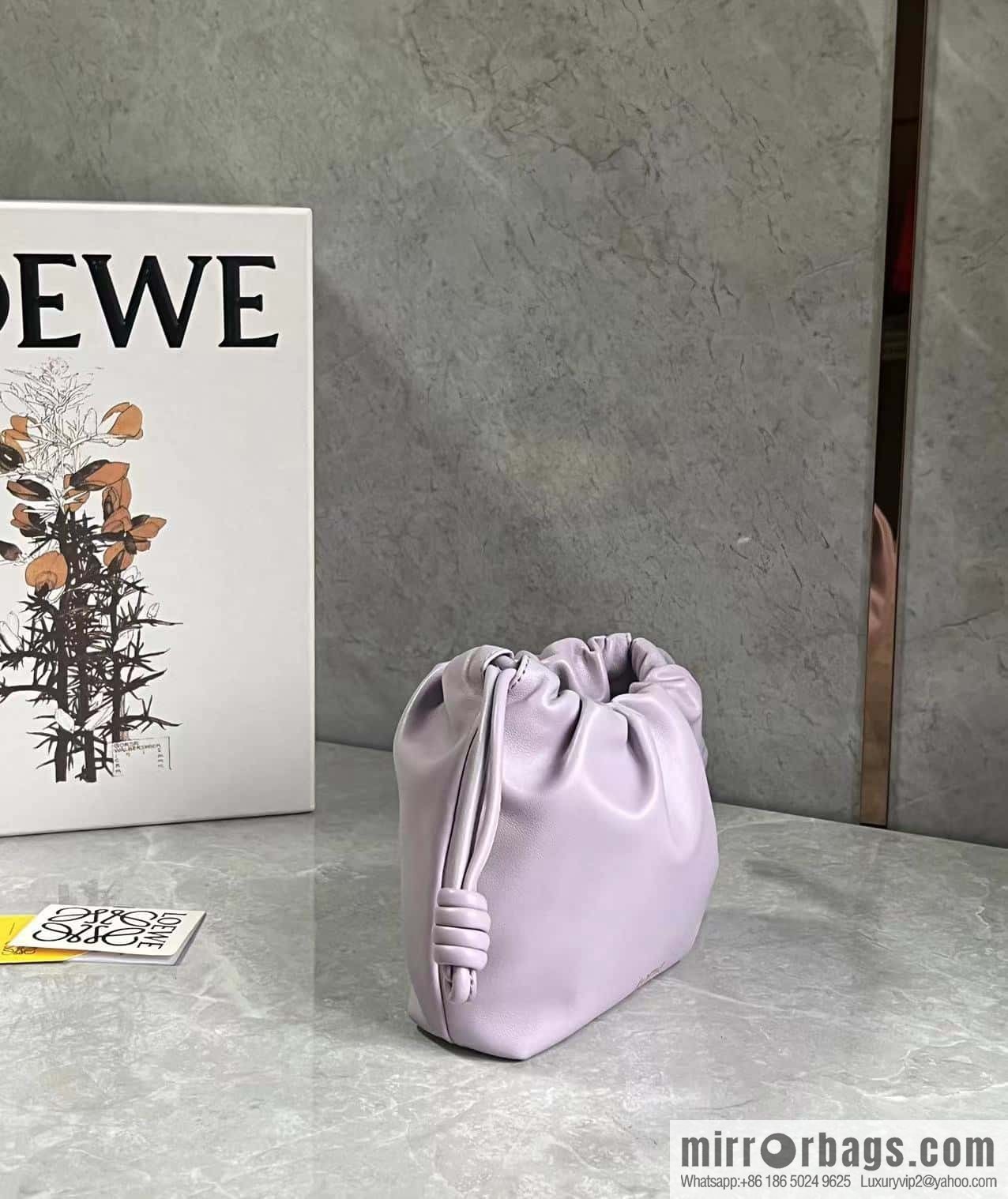 LOEWE new small purse lucky bag 0805 smoked clothes purple 23CM