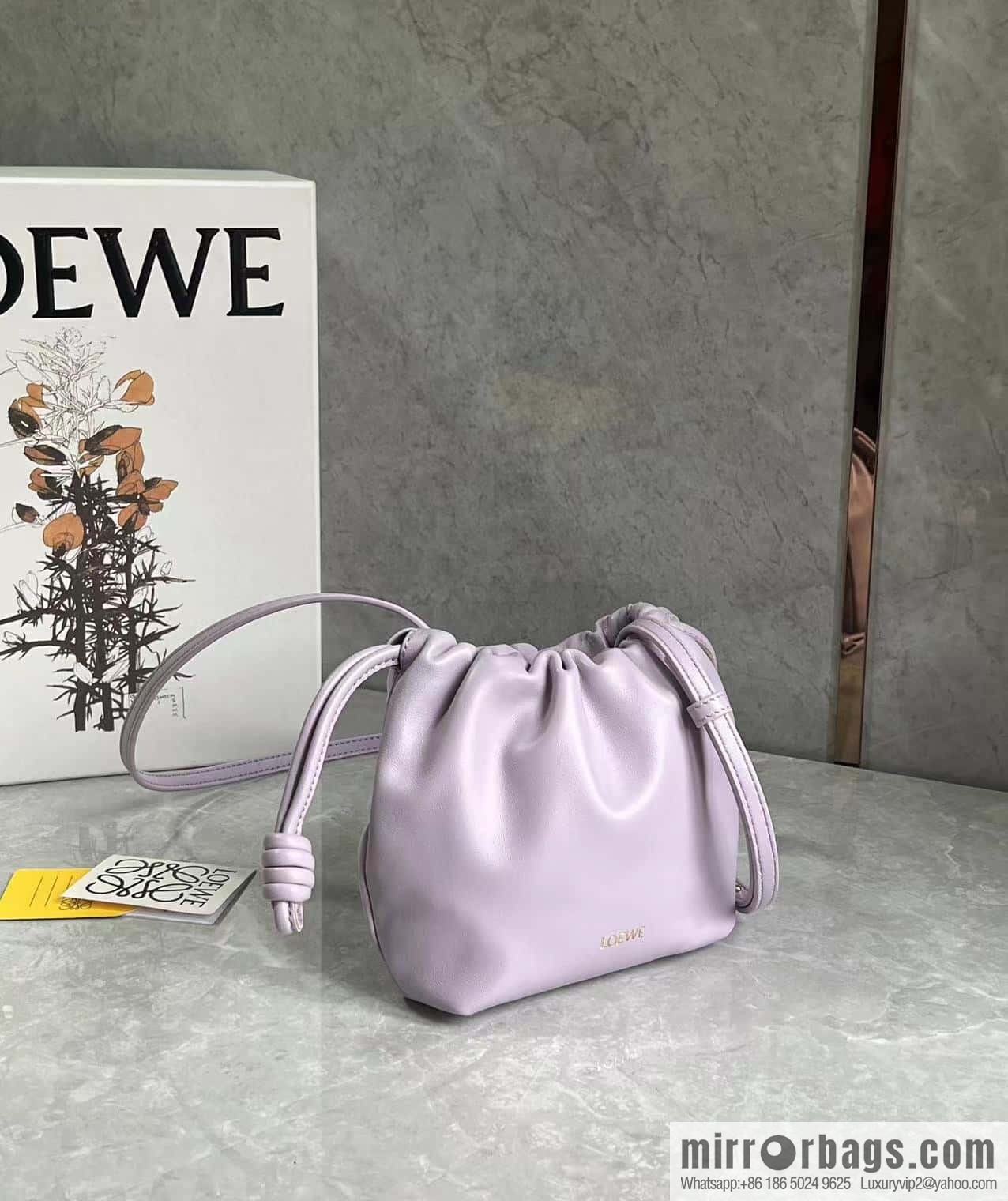 LOEWE new small purse lucky bag 0805 smoked clothes purple 23CM