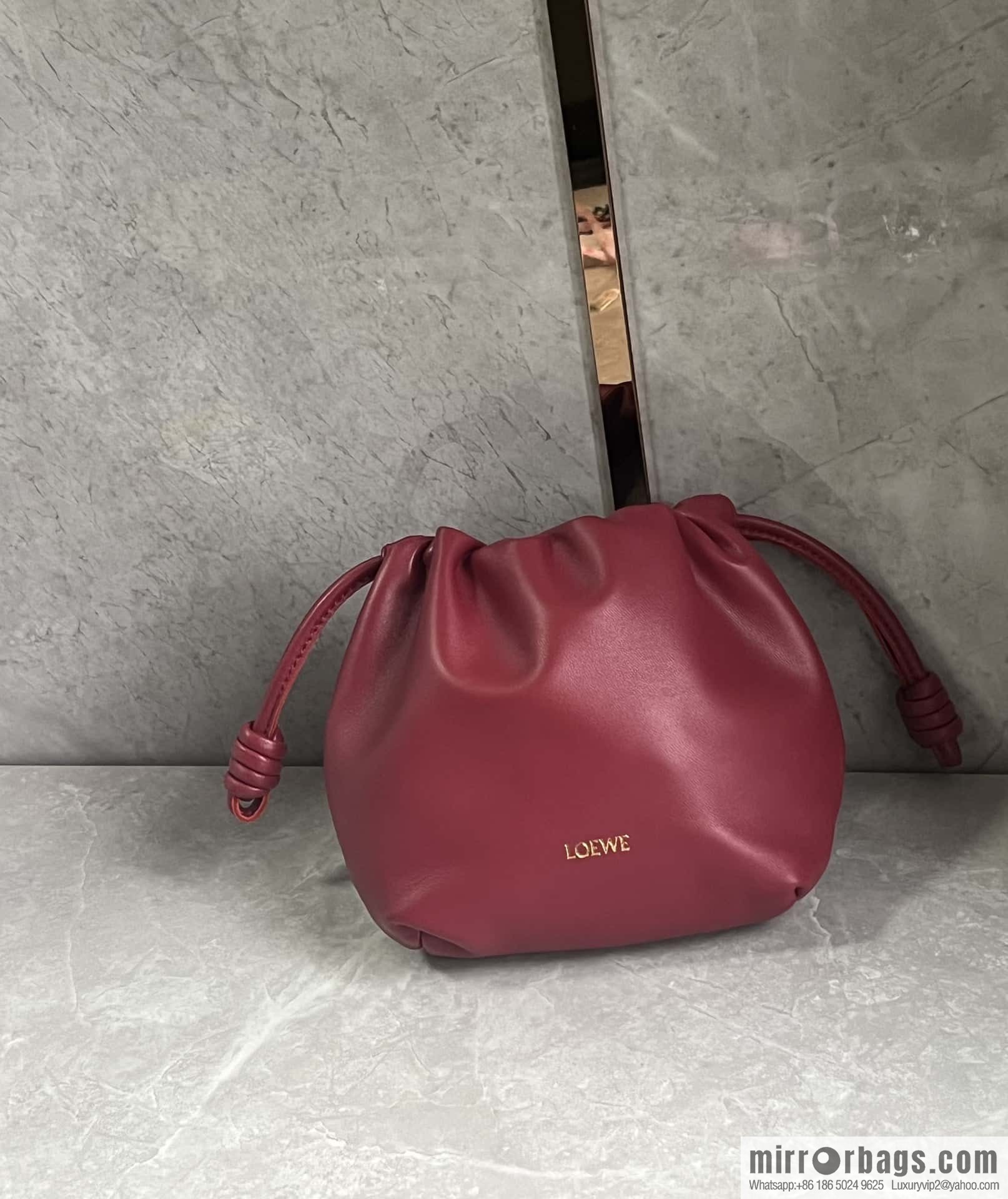 LOEWE new small purse lucky bag 0805 brick red 23CM