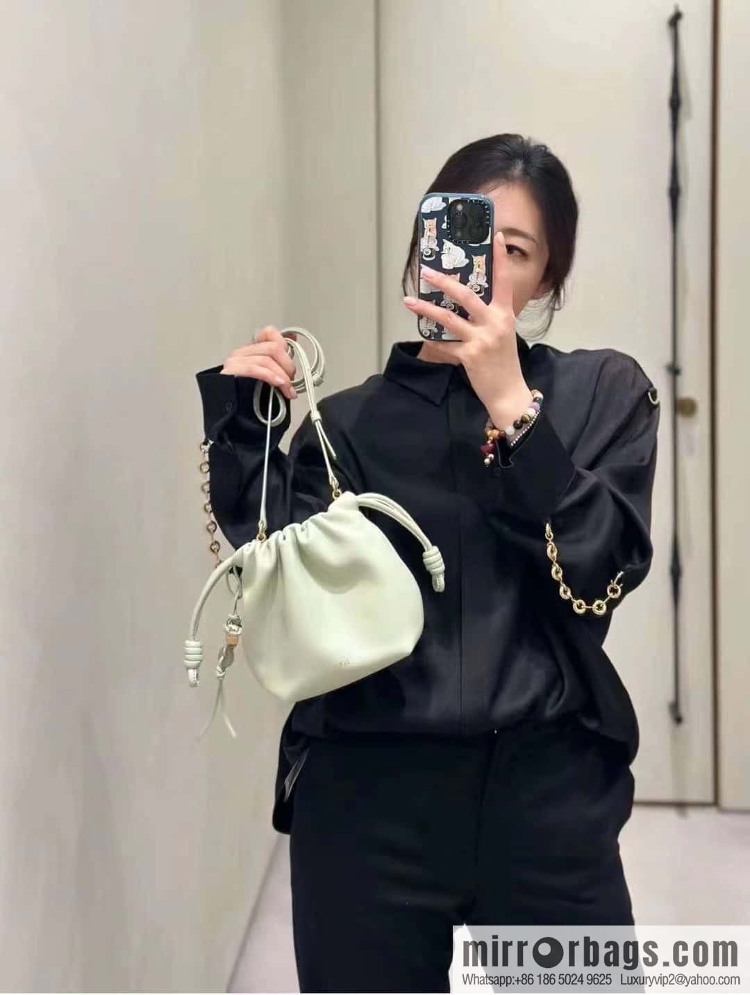 LOEWE new small purse lucky bag 0805 spring jade 23CM