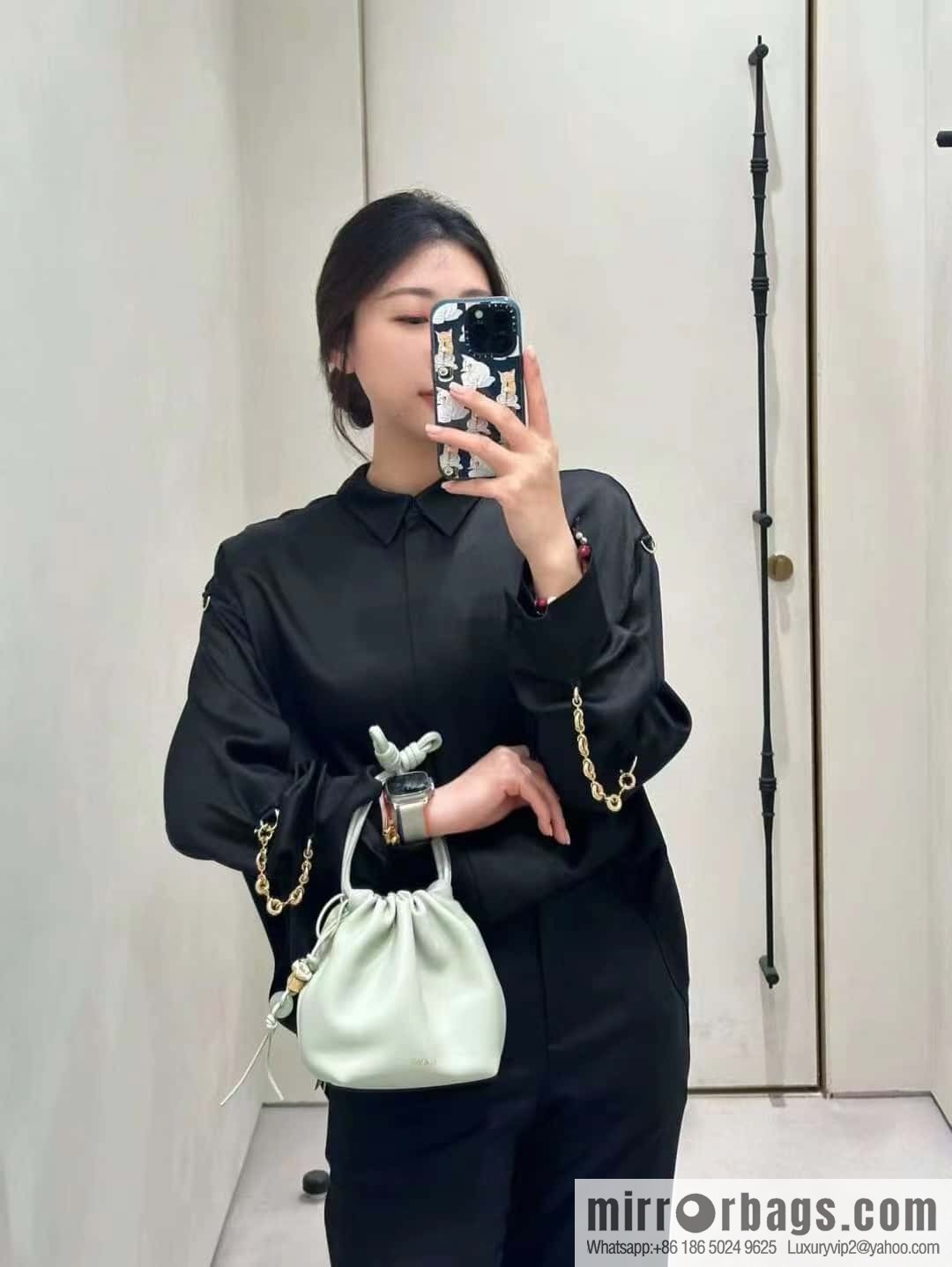 LOEWE new small purse lucky bag 0805 spring jade 23CM