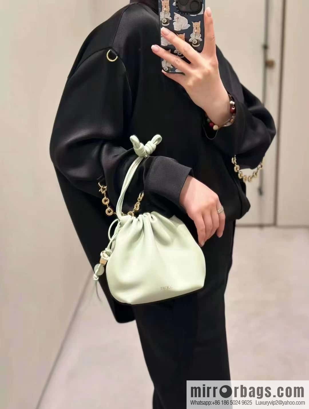 LOEWE new small purse lucky bag 0805 spring jade 23CM