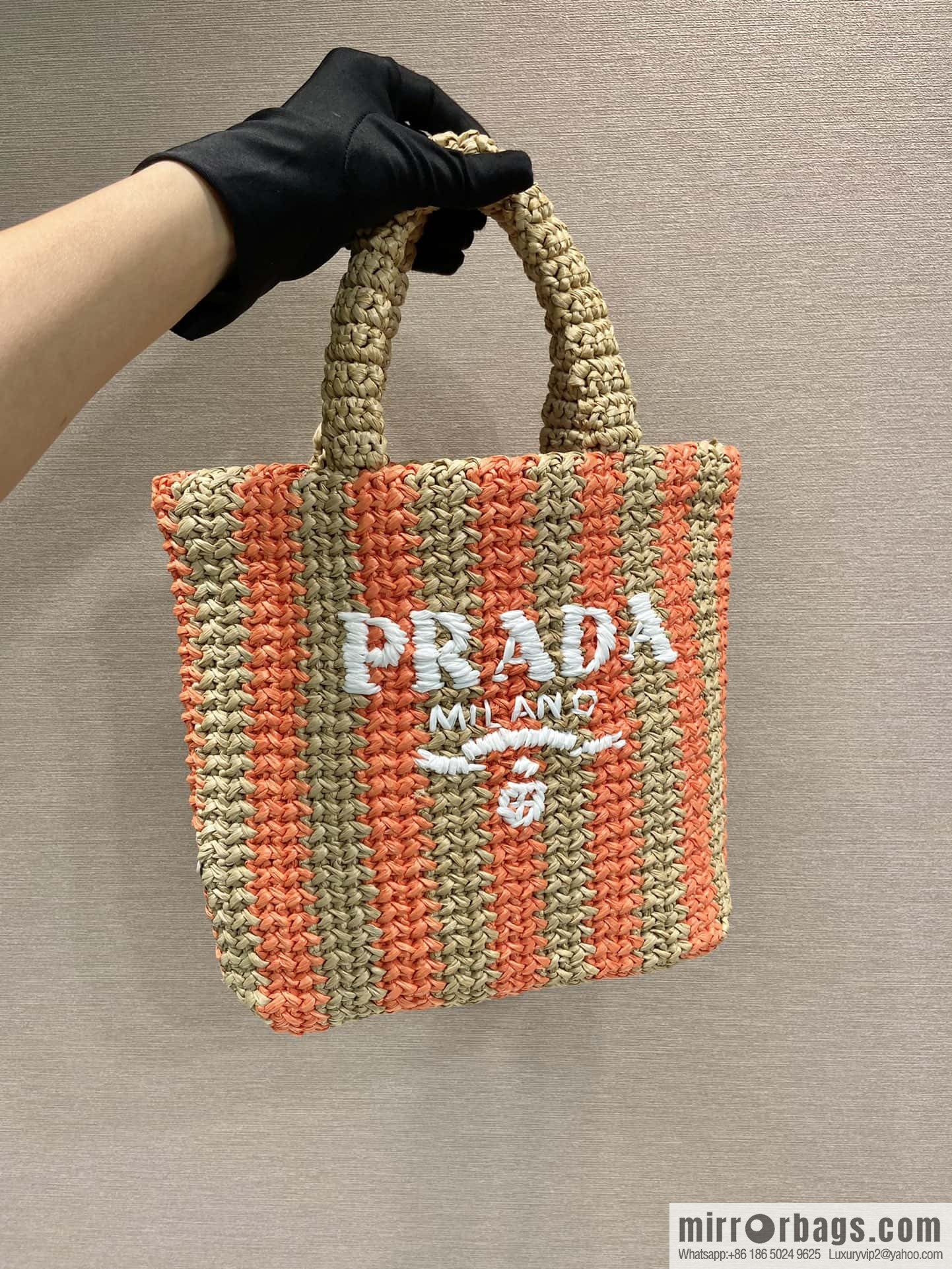 PRADA fiber tote bag 👏 1BG422 small color matching
