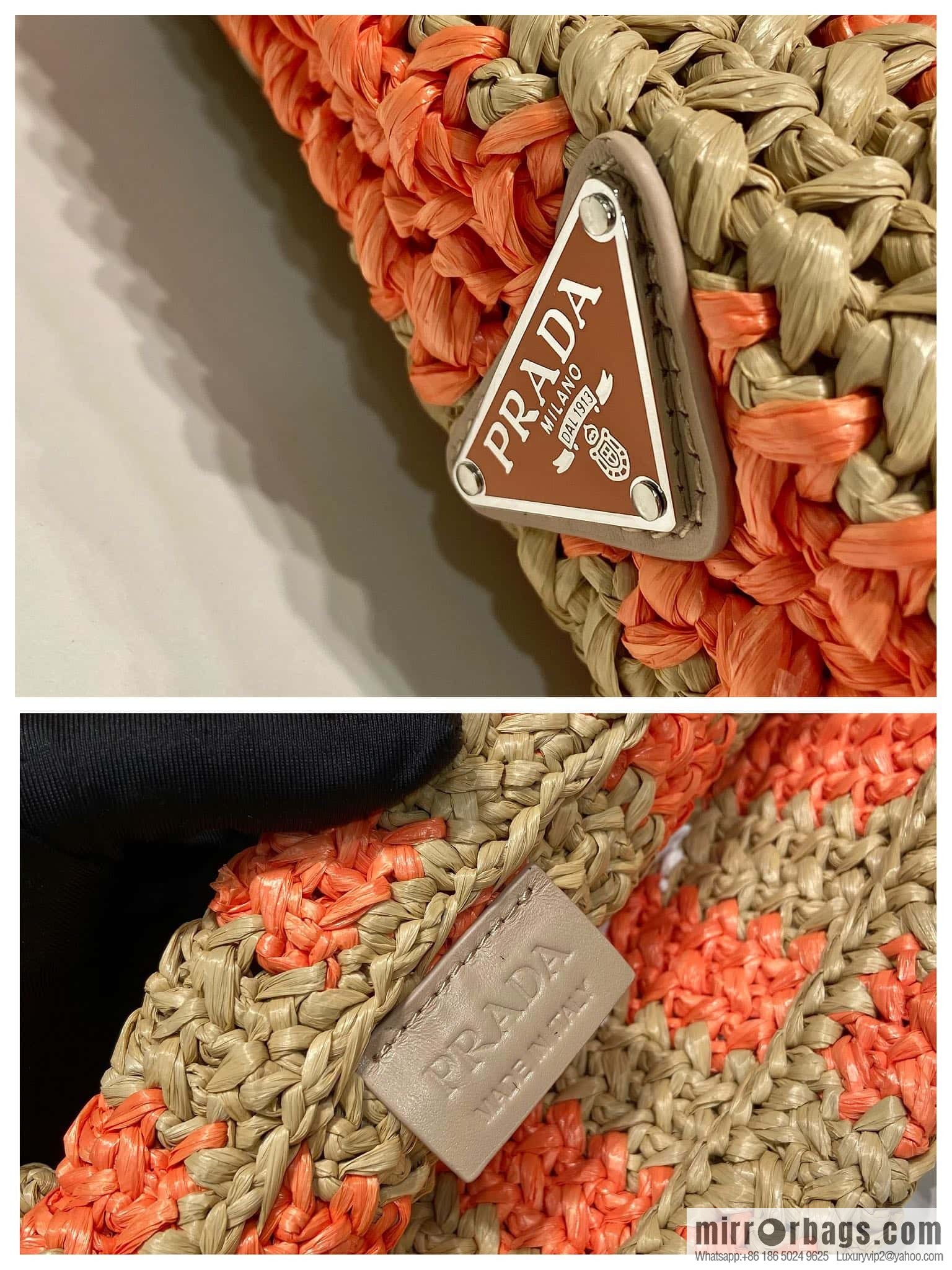 PRADA fiber tote bag 👏 1BG422 small color matching