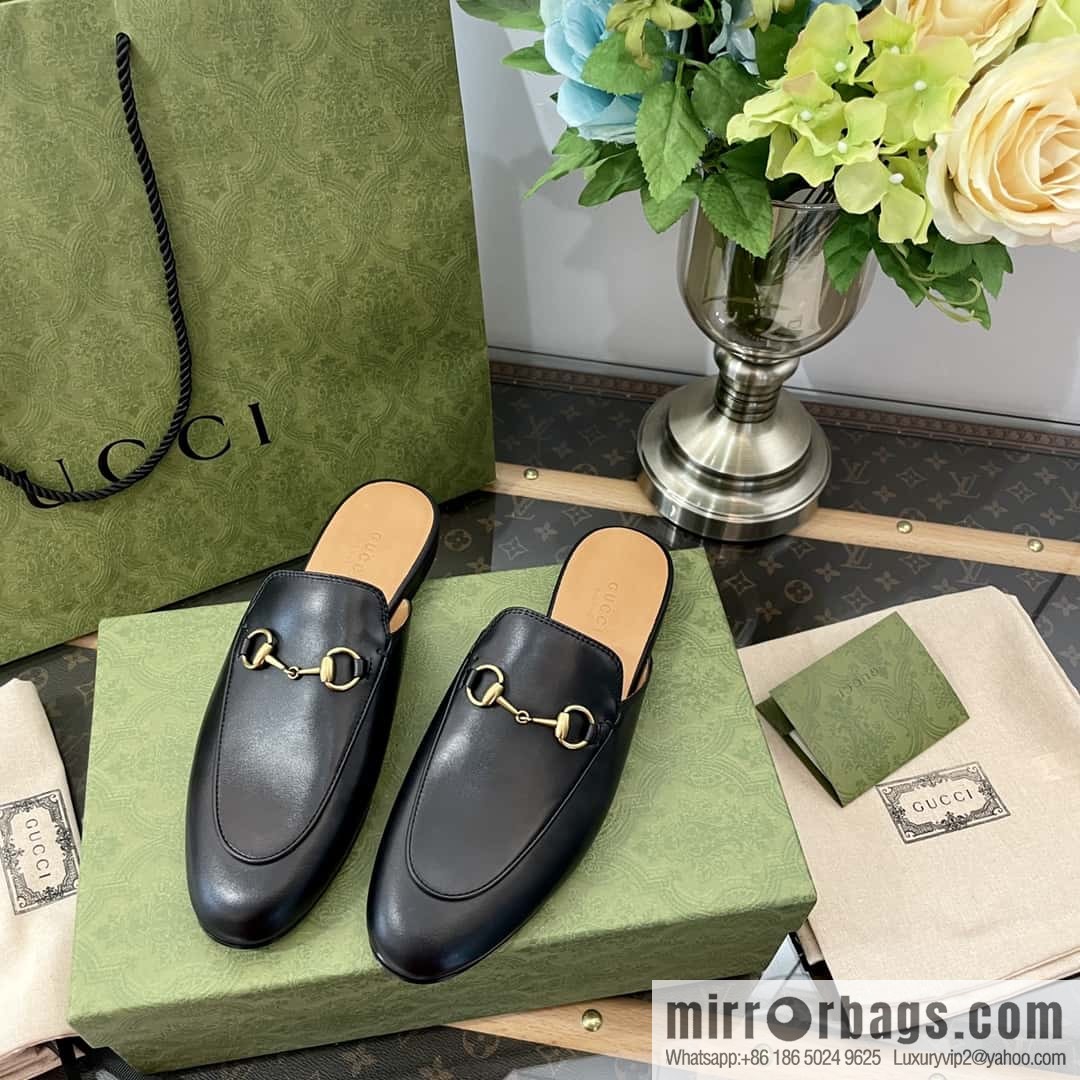GUCCI horse buckle muller shoes half tray shoes