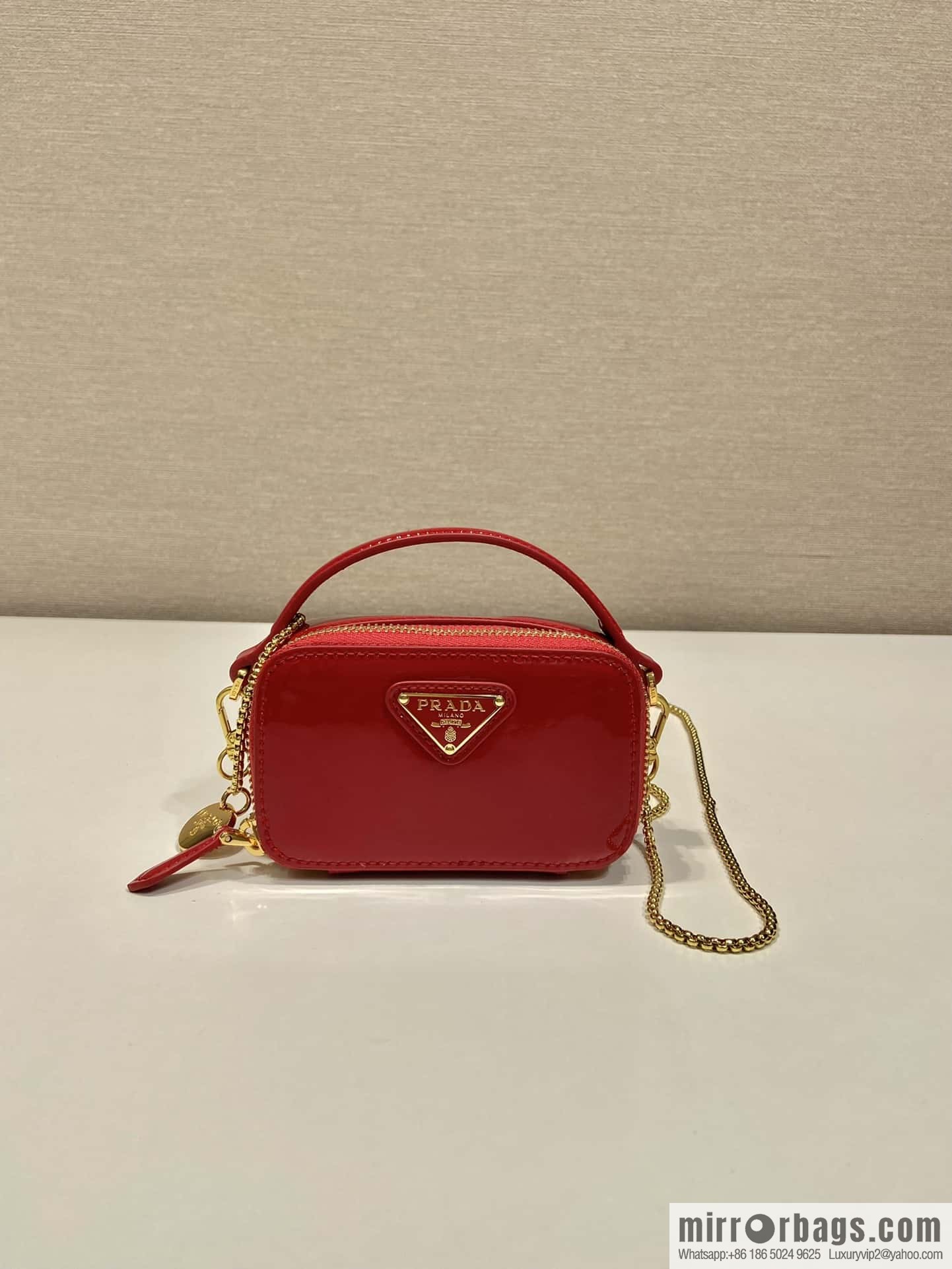 PRADA 🎉 mini small oblique span bag 🎉 1NR025 mini 🎉🎉 red