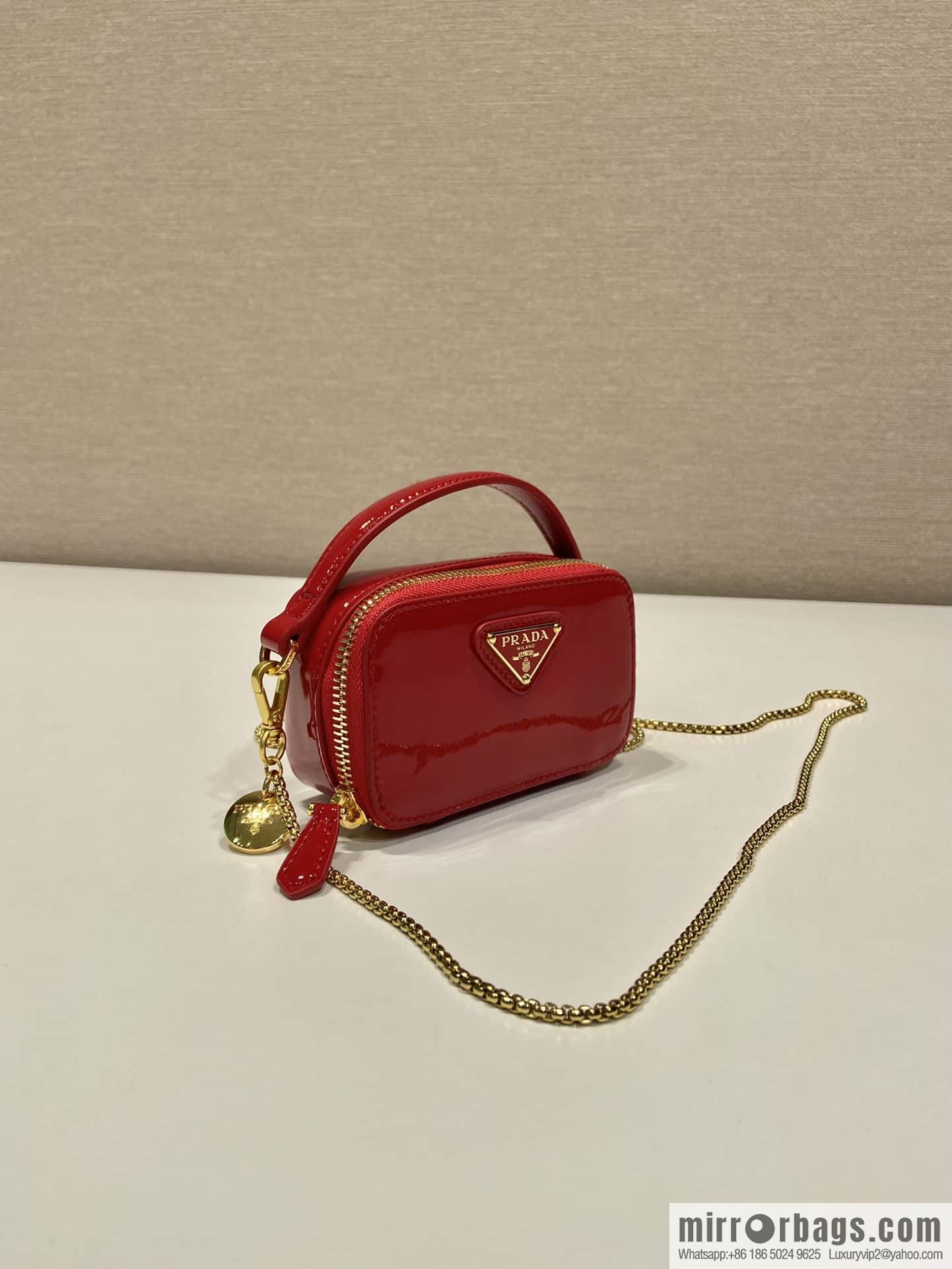 PRADA 🎉 mini small oblique span bag 🎉 1NR025 mini 🎉🎉 red